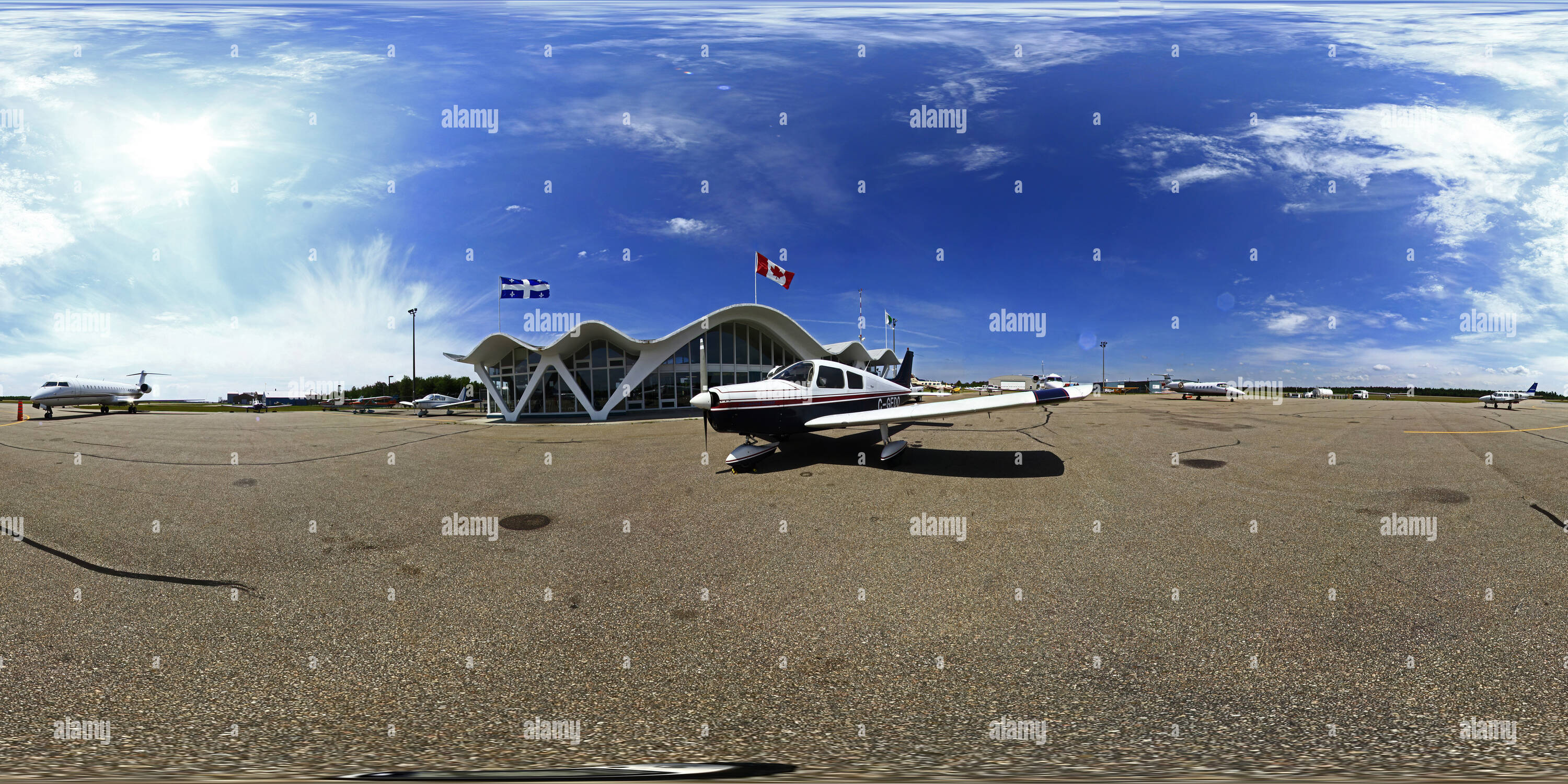 360° view of Trois Rivières airport Alamy
