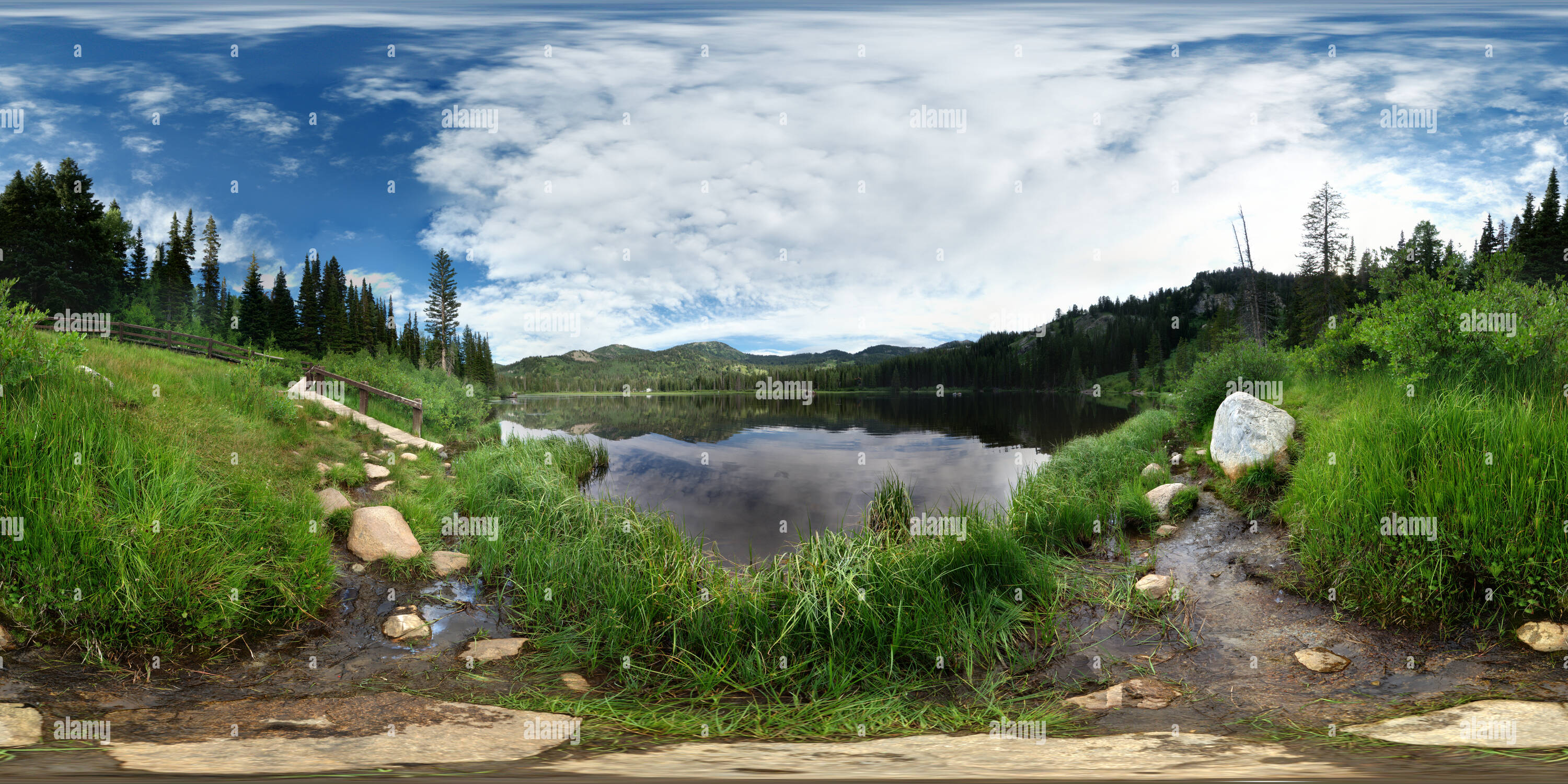 360° view of Silver Lake, Brighton, Utah, USA - Alamy