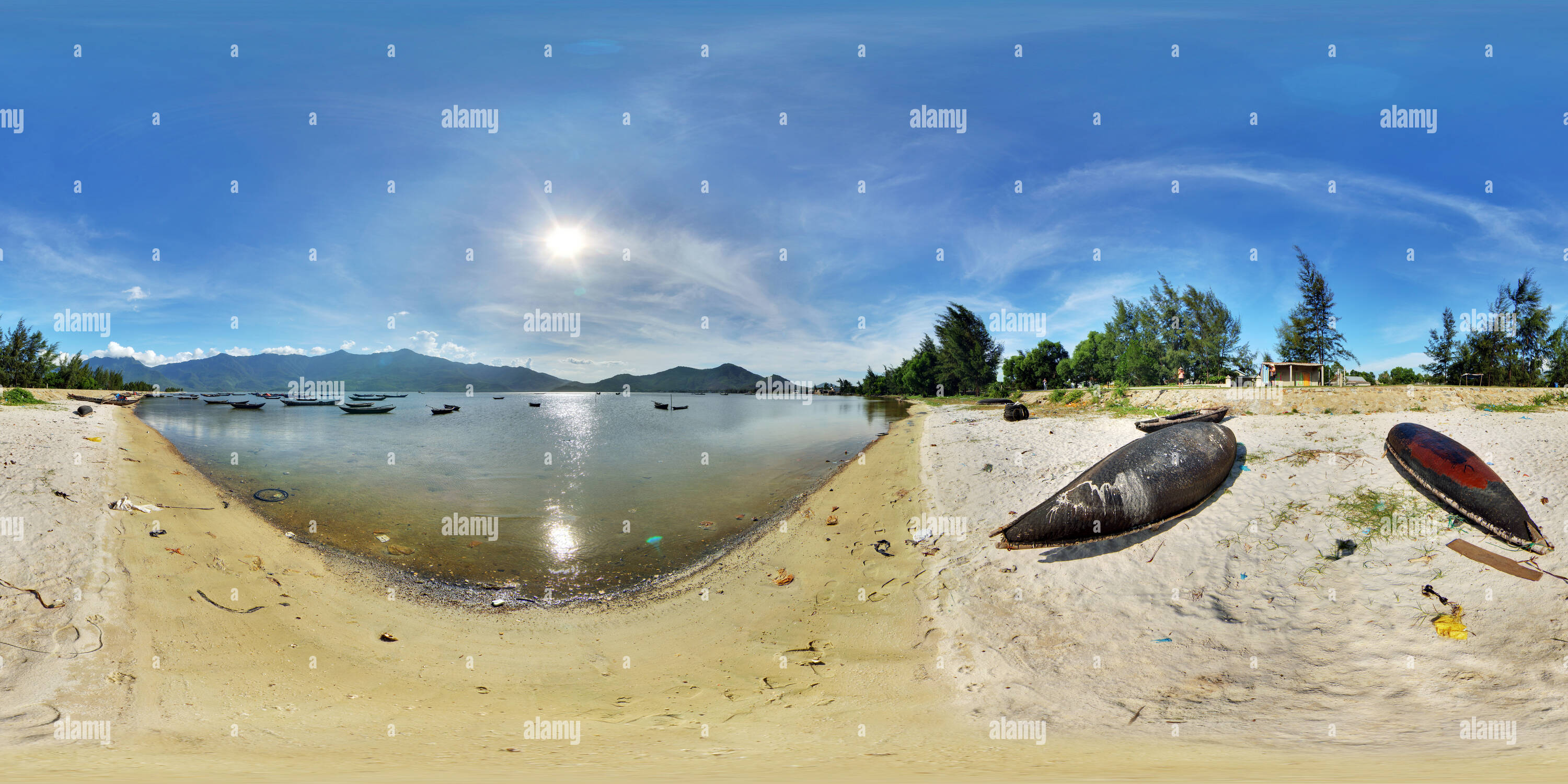 360° view of Lap An lagoon, Lang Co town, Thua Thien-Hue province - Alamy