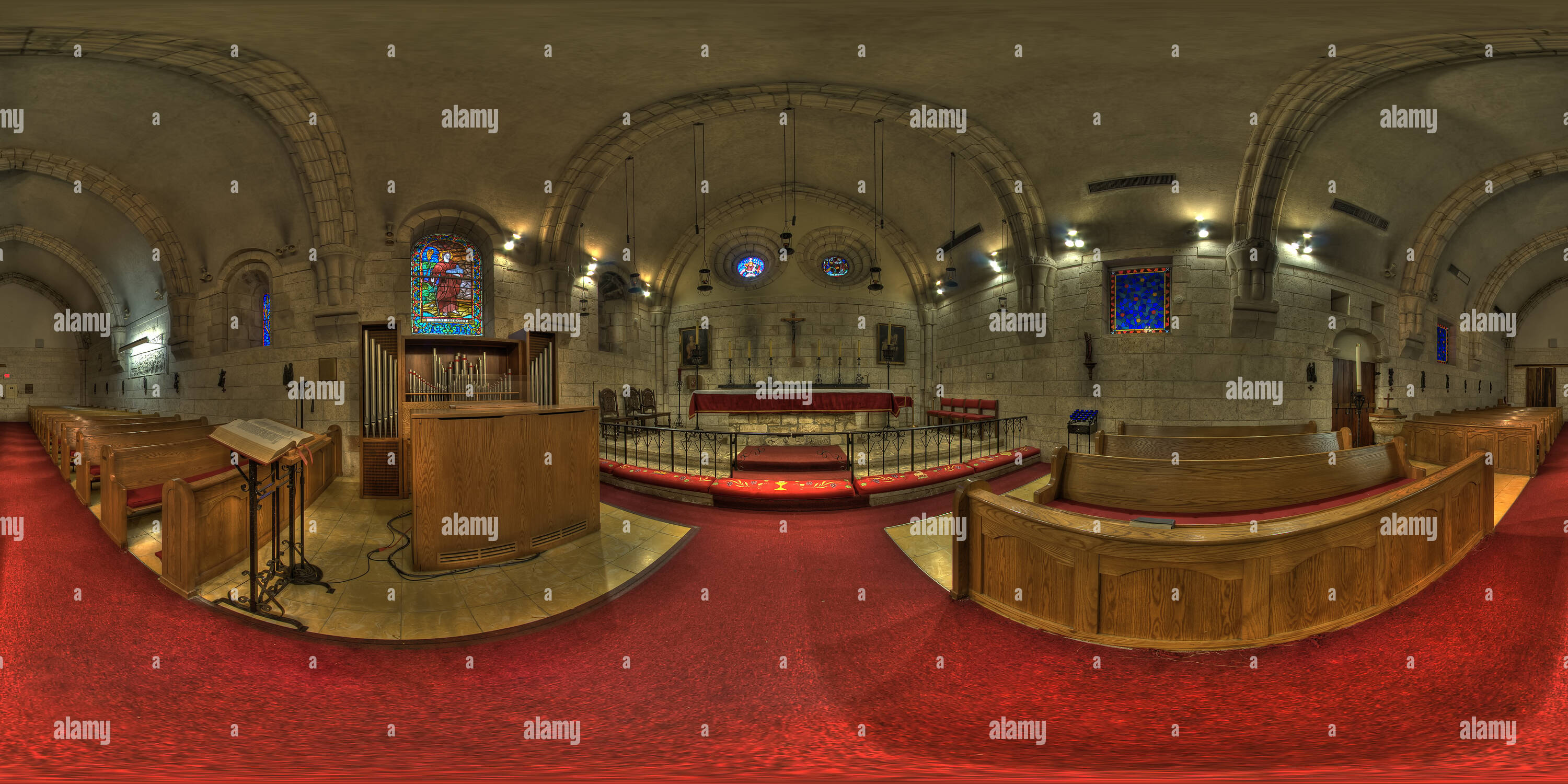 360° view of St. Bernard de Clairvaux Church Chapel Alamy