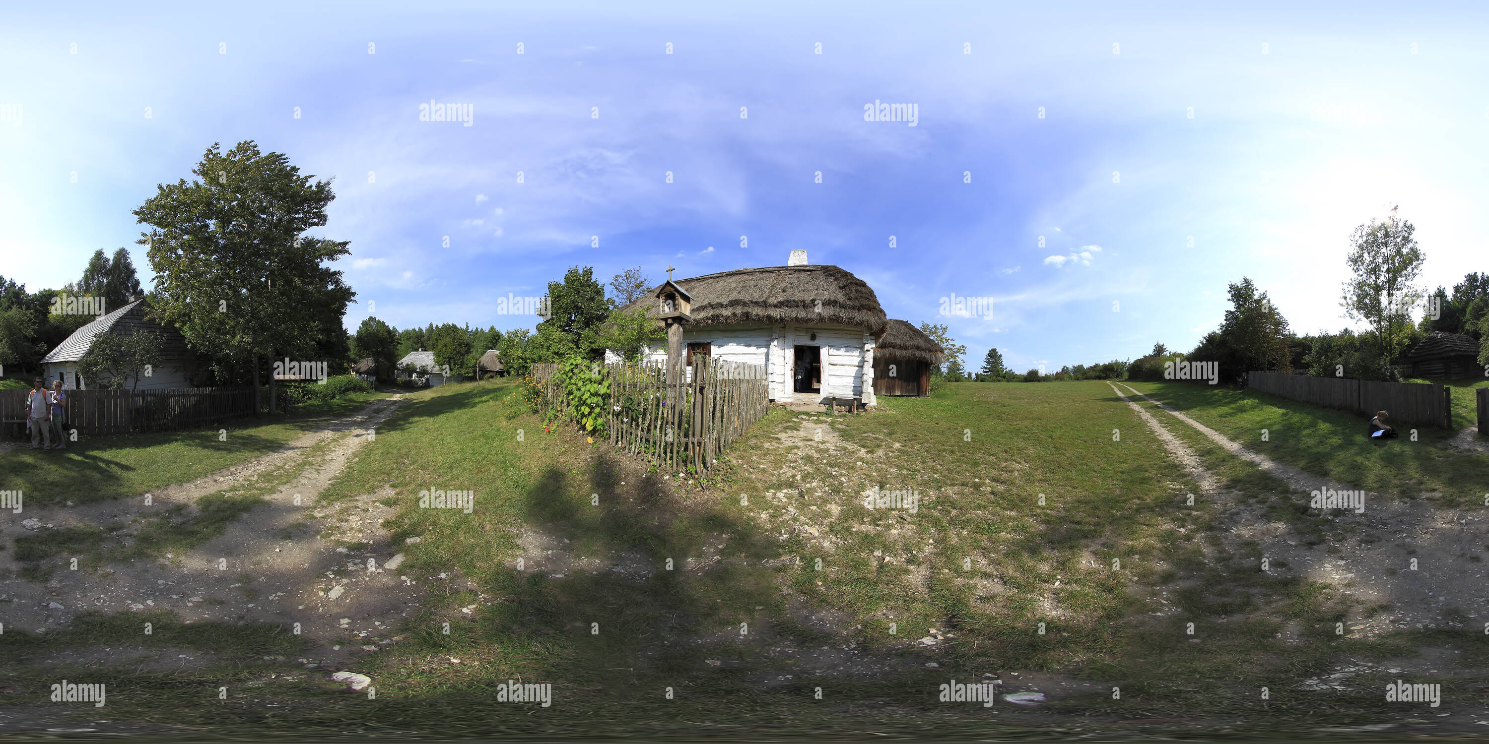 360° view of Tokarnia Skansen Zagroda z Radkowic Alamy