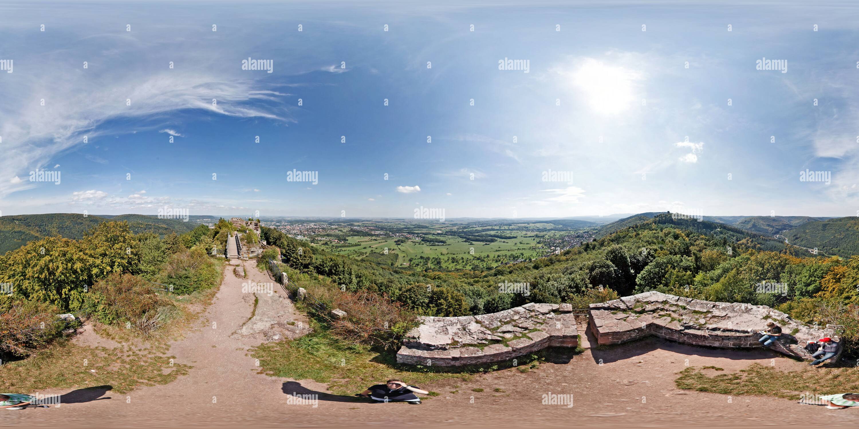 360 degree panoramic view of Haut-Barr, Castle Hohbarr near Saverne, View 3