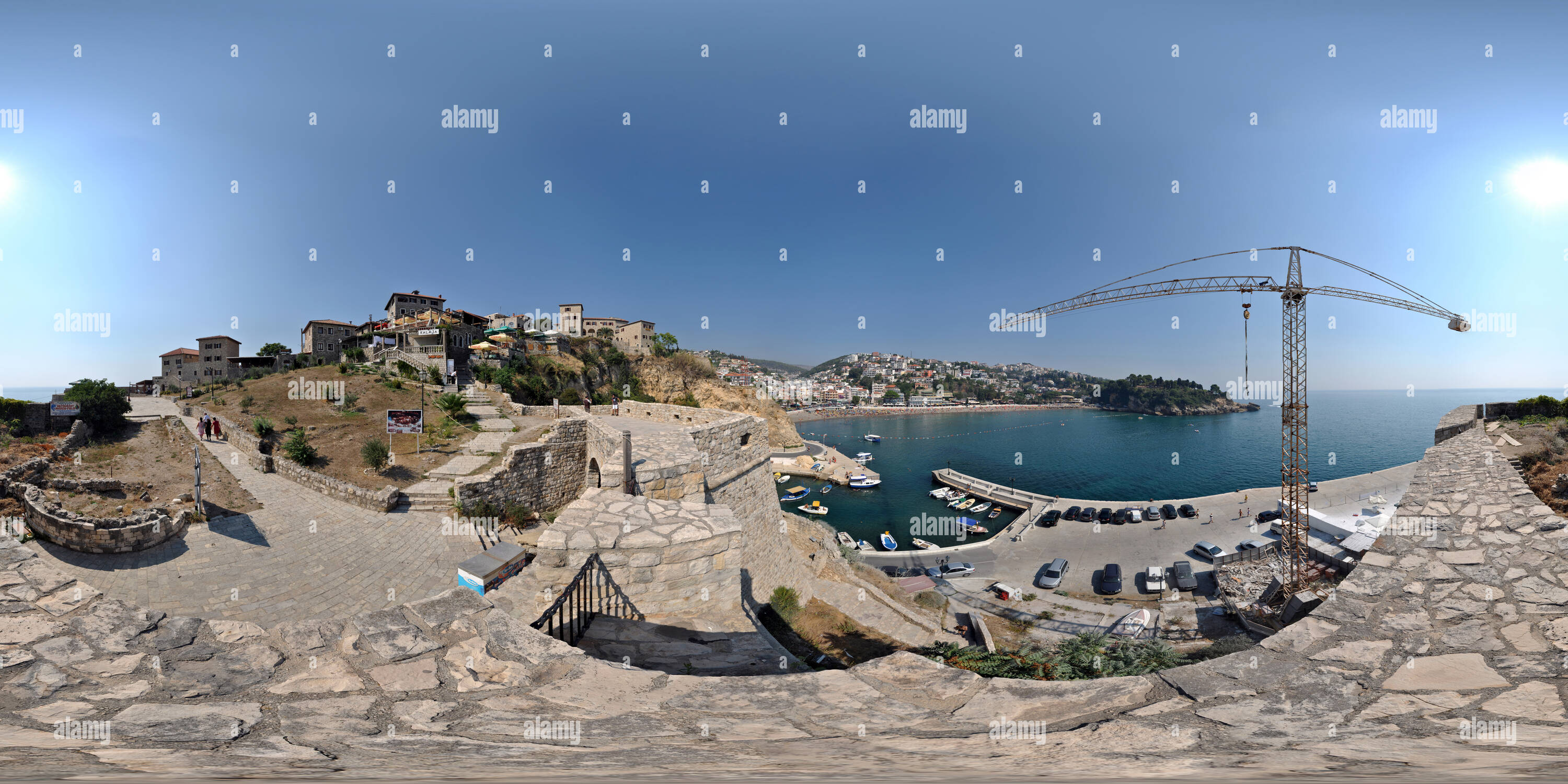 360 degree panoramic view of View On Ulcinj From Old Ulcinj Fortress