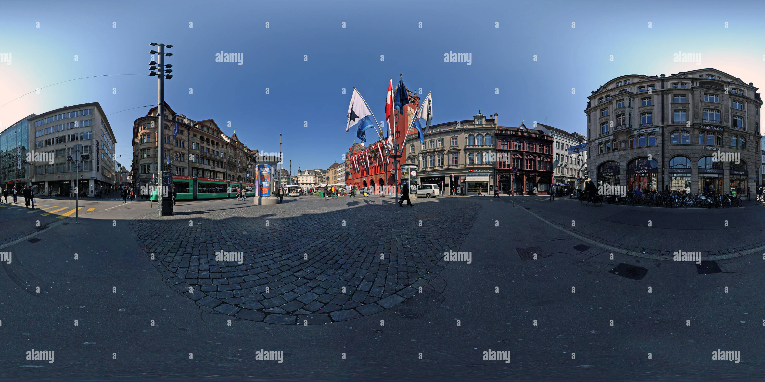 360 degree panoramic view of Marktplatz - Basel