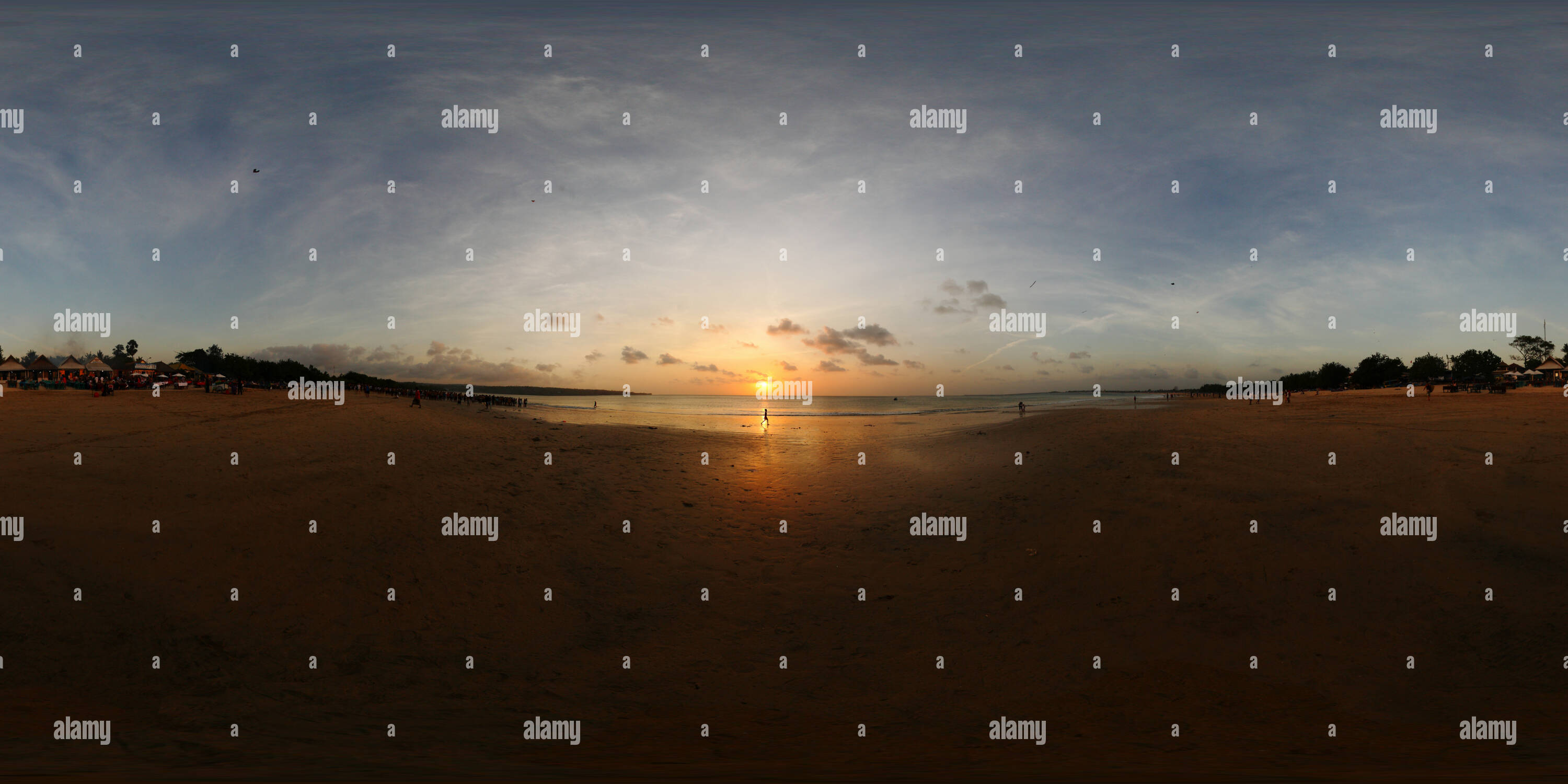 360° View Of Above Sunset Jimbaran Beach Alamy