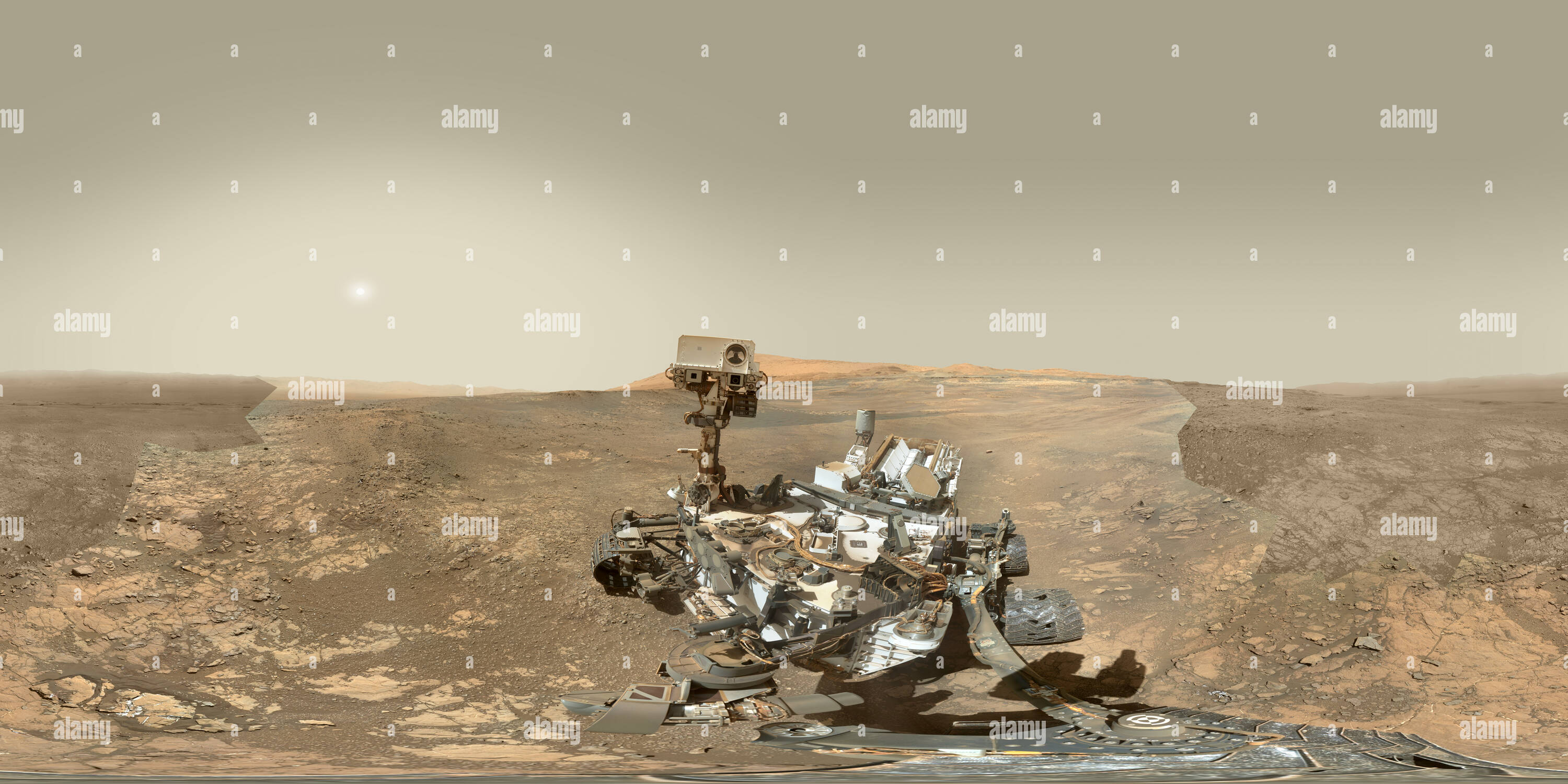 360° view of Mars Panorama - Curiosity rover: Martian solar day 1943 ...