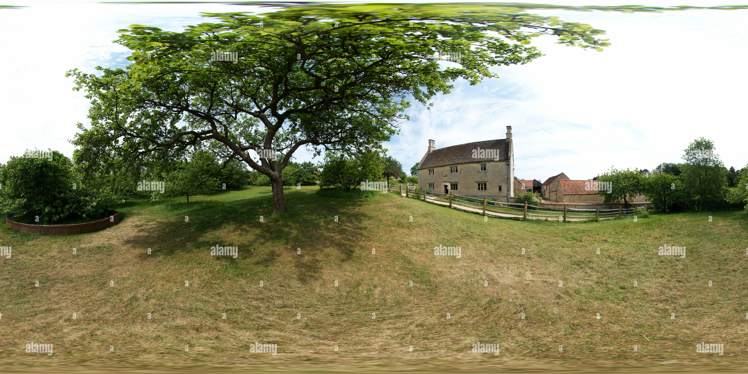 360 degree panoramic view of Woolsthorpe Manor - Birthplace of Sir Isaac Newton