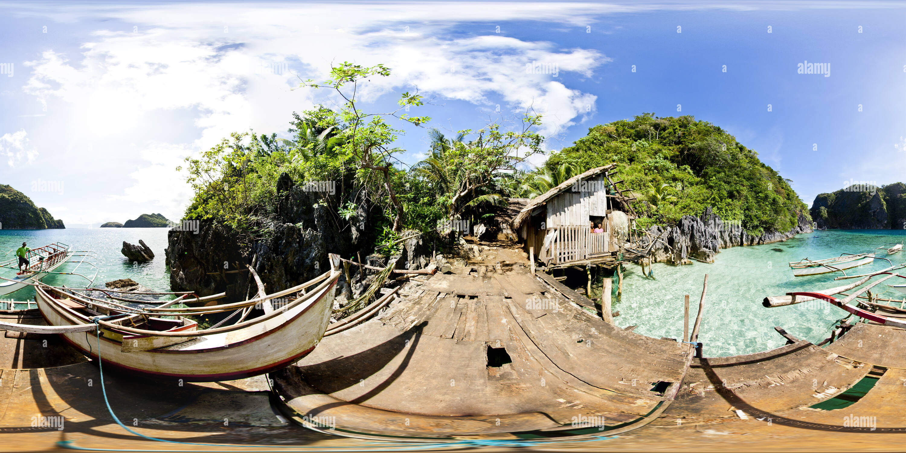 360° view of Fisherman's Paradise, Caramoan Alamy