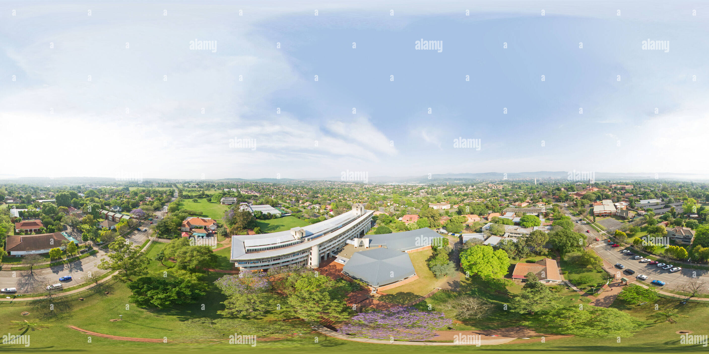 360 degree panoramic view of Aerial view of UKZN Golf Road Campus