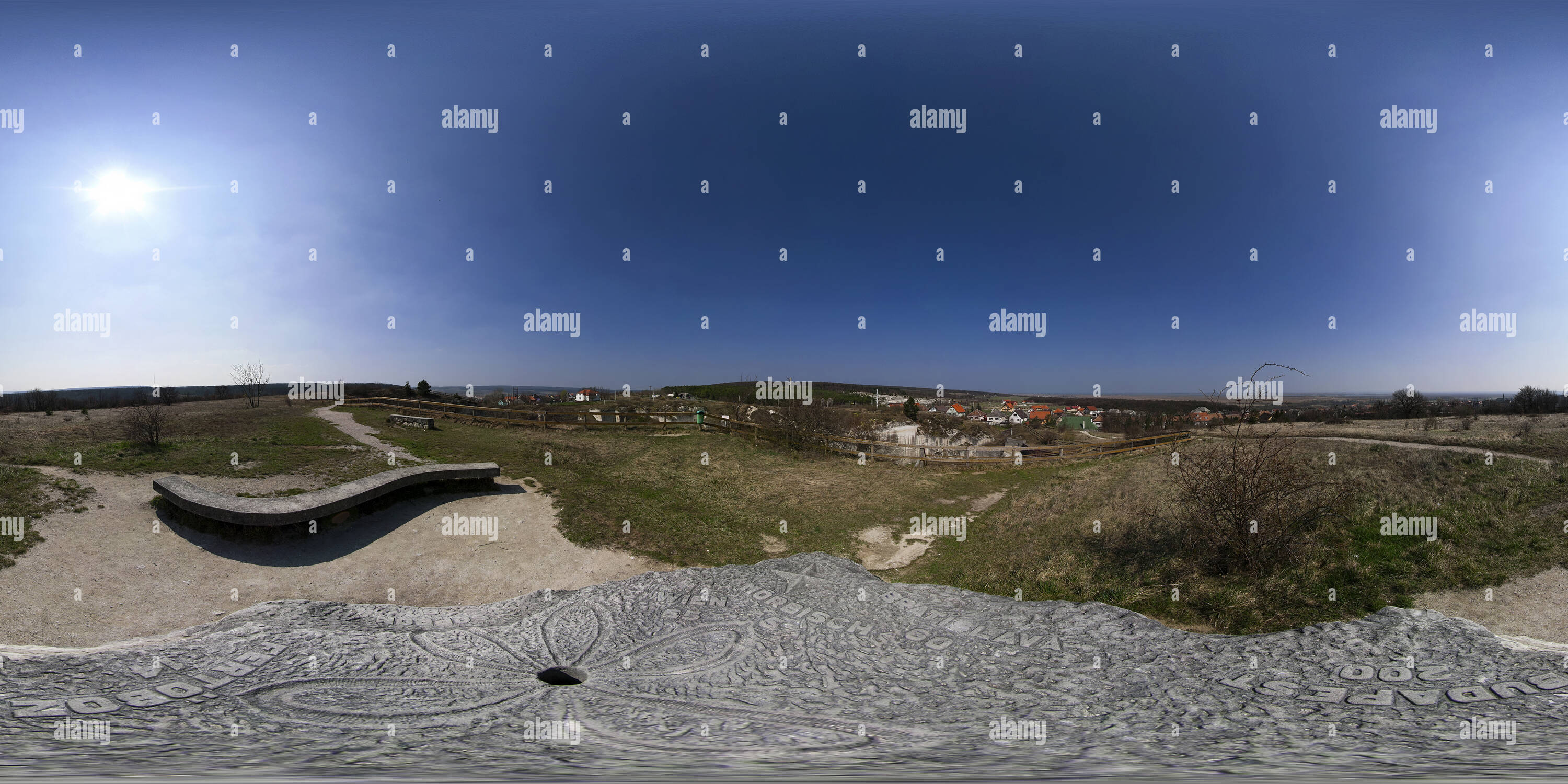 360 degree panoramic view of Fertorakos old quarry - lookout stone