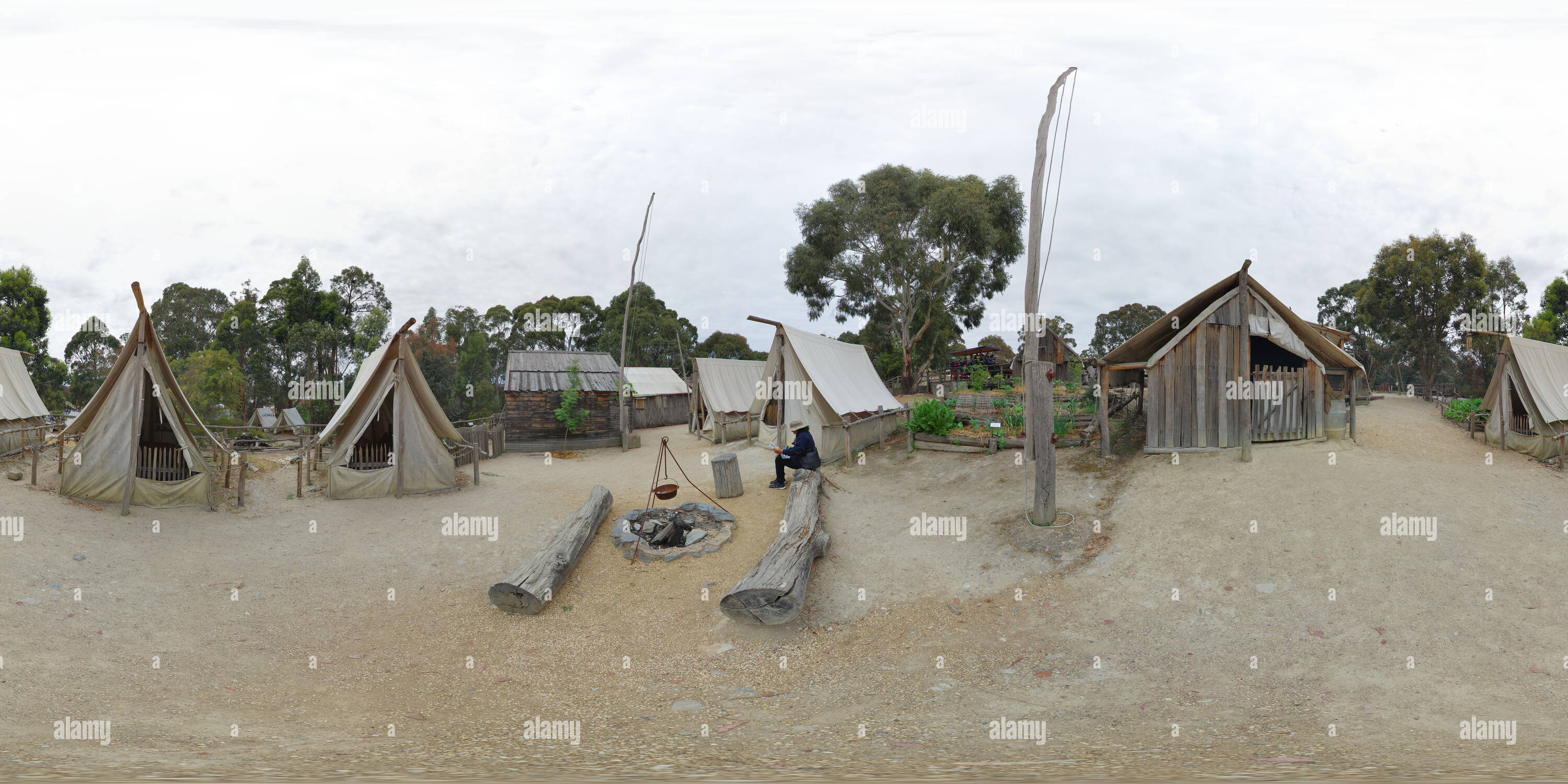 360° view of Chinese Camp at Sovereign Hill in Ballarat Alamy