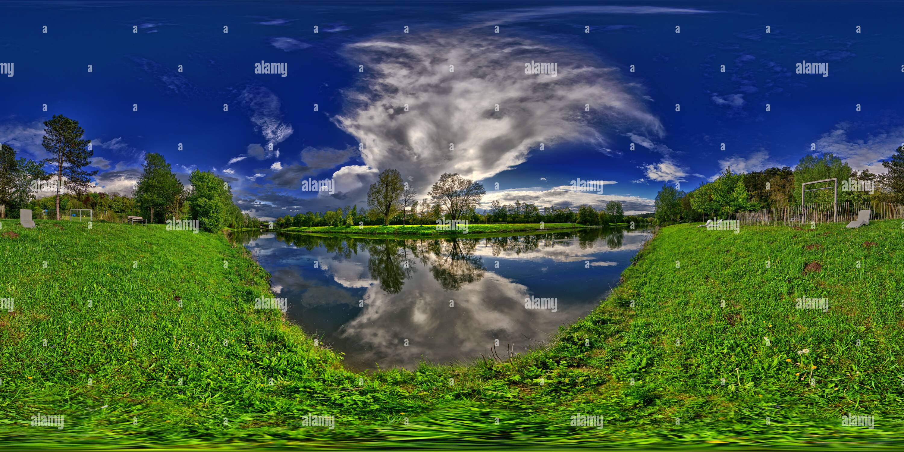 360° view of Sigmaringen, the Blue Danube, Waltz with Clouds 4399 - Alamy 