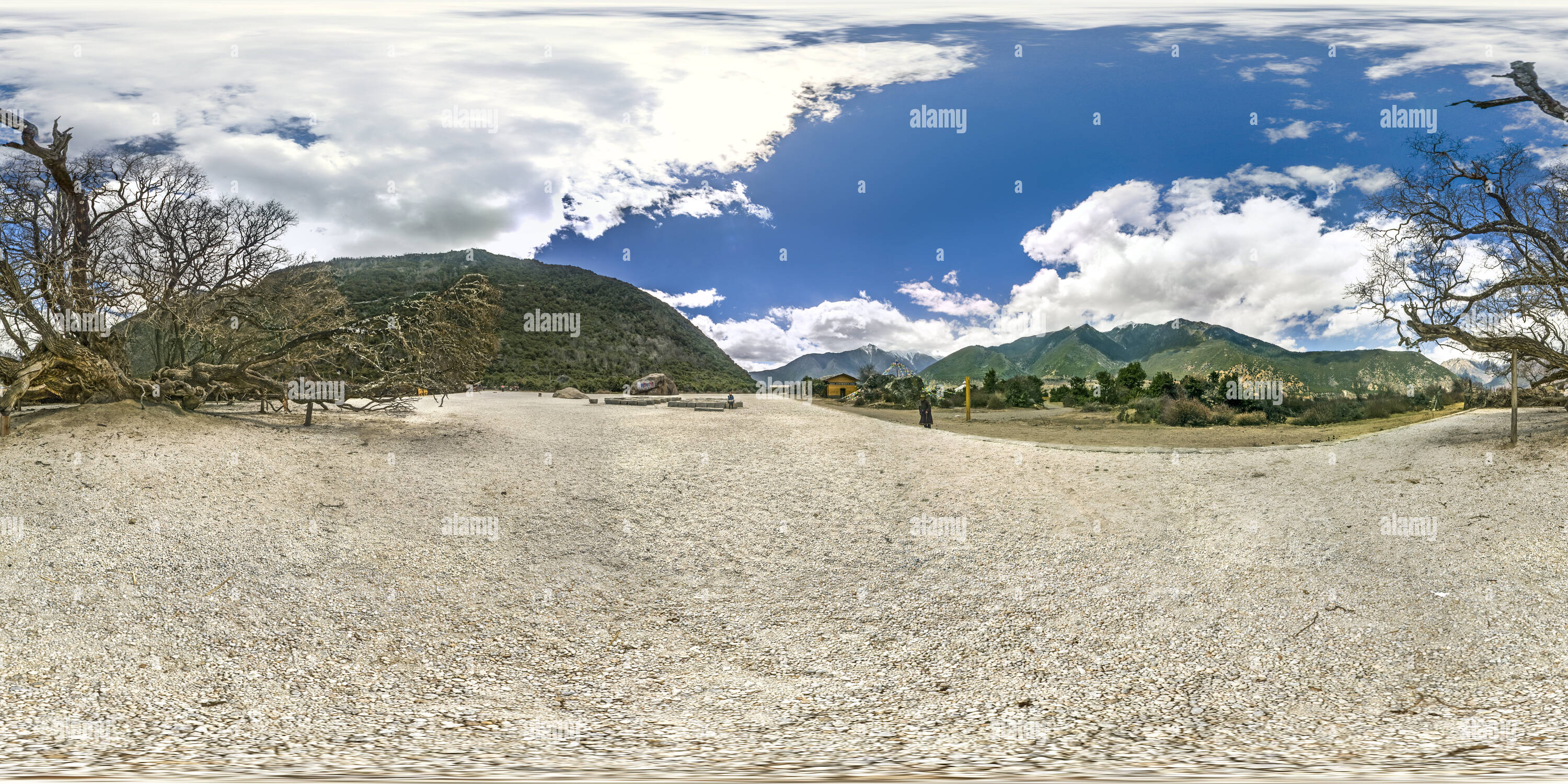 360 degree panoramic view of Tibet Nyingchi pai Town Yarlung Zangbo Grand Canyon——The Millennium mulberry