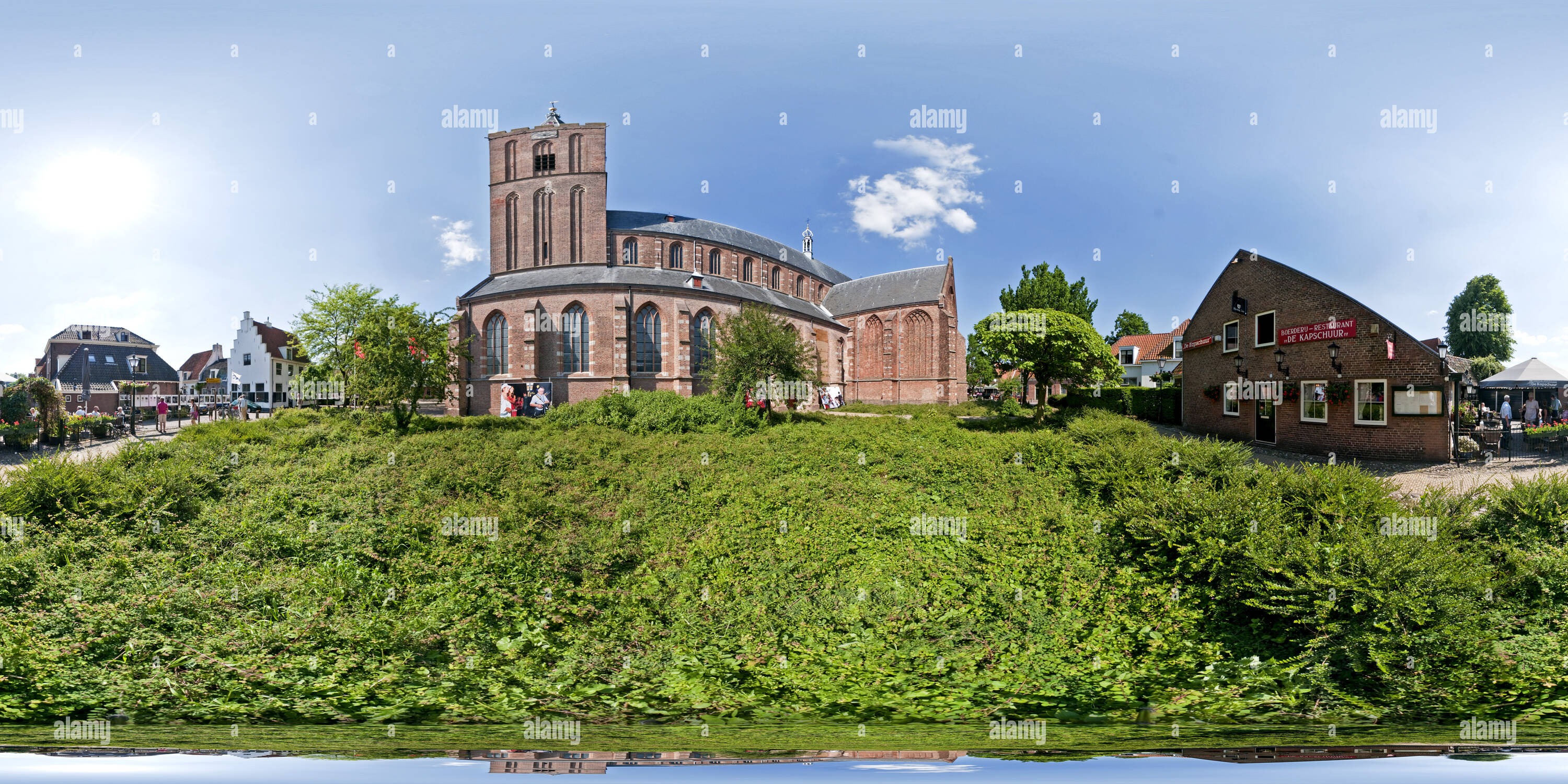 360 degree panoramic view of Naarden Vesting, Grote Kerk