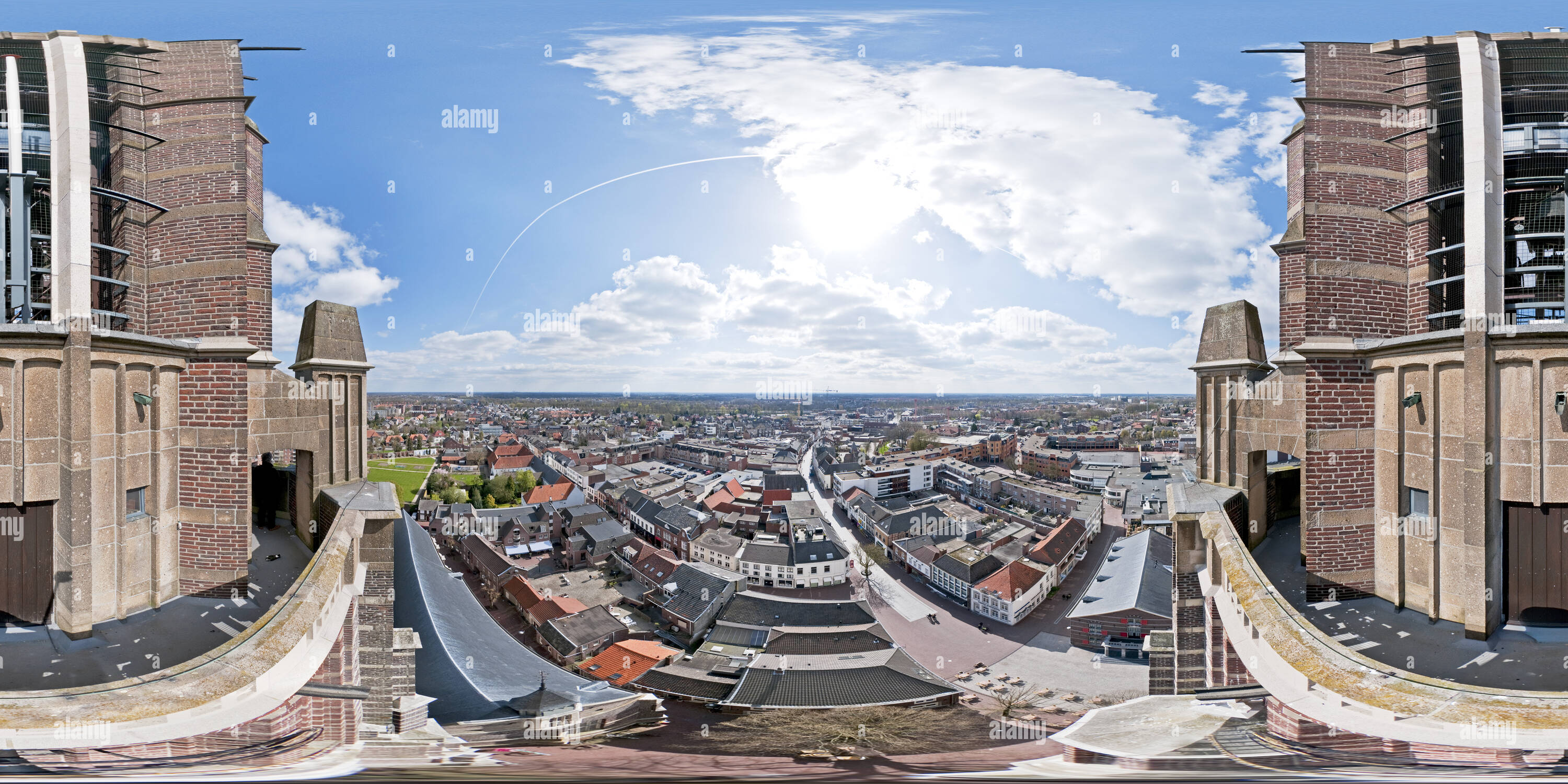 360 degree panoramic view of Weert as seen from the Martinus Church Tower