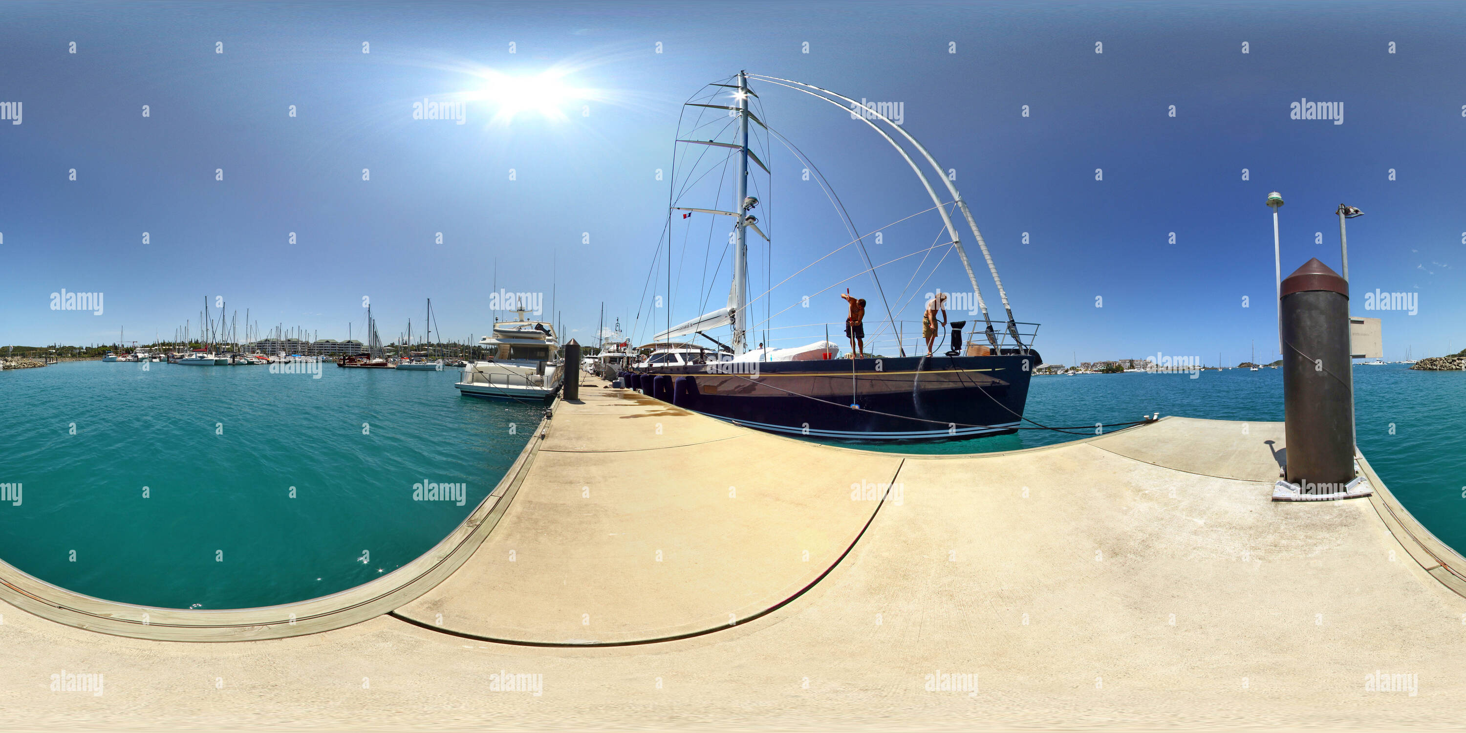 360 degree panoramic view of New Caledonia Superyacht Wharf