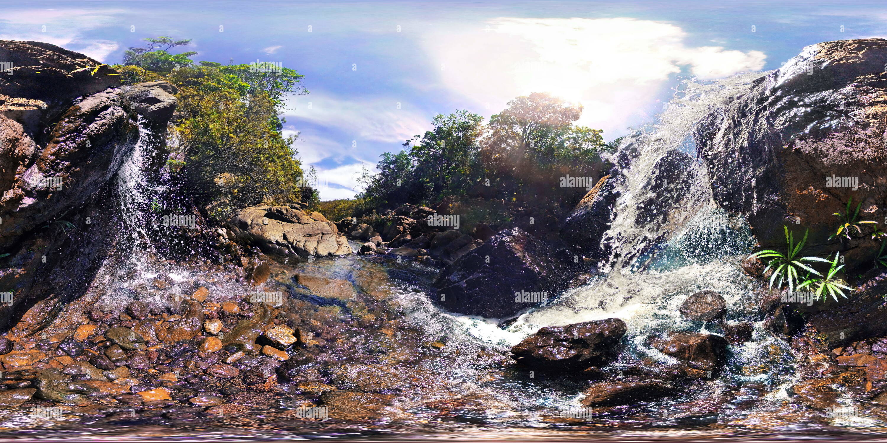 360 degree panoramic view of Cascade Carenage Immersion New Caledonia