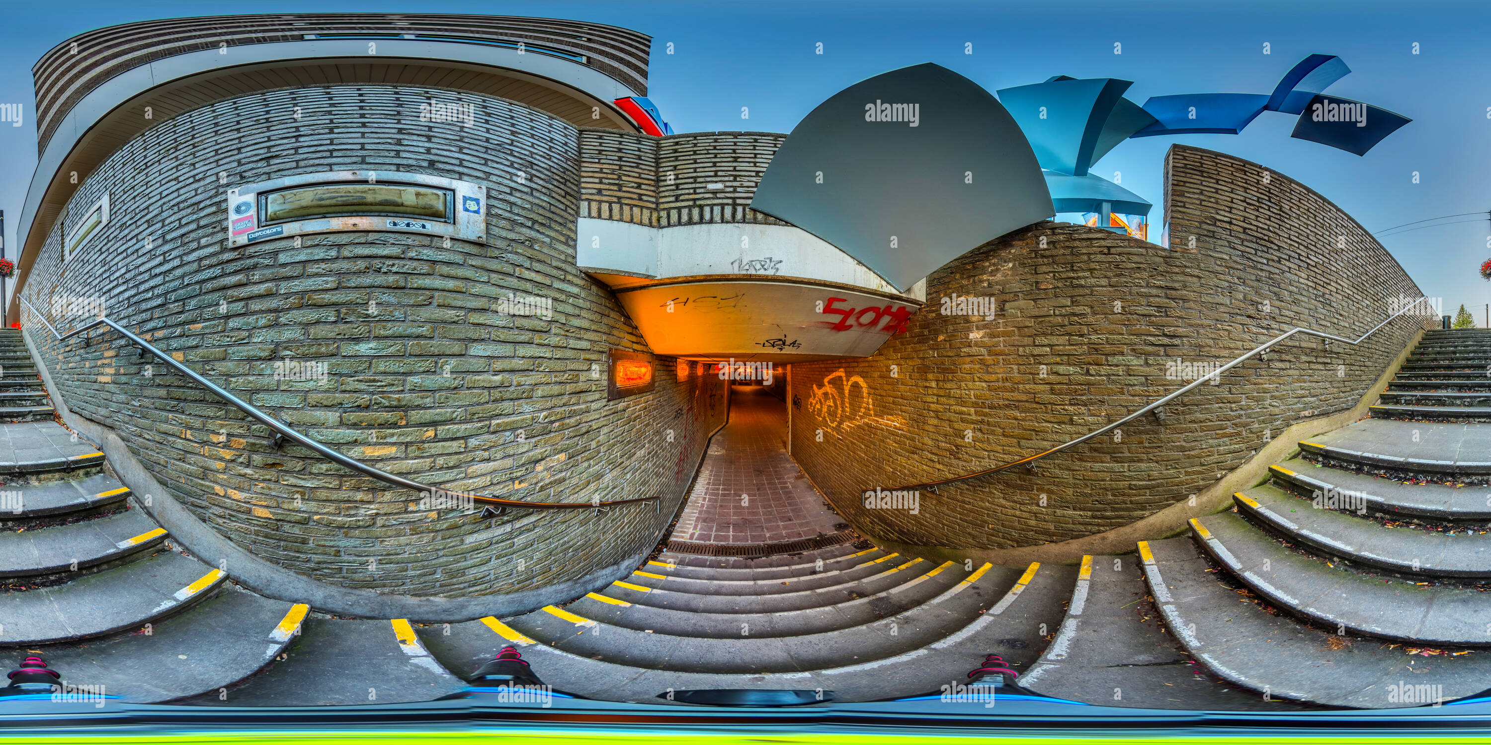 360° view of Flying off tunnel roof Alamy