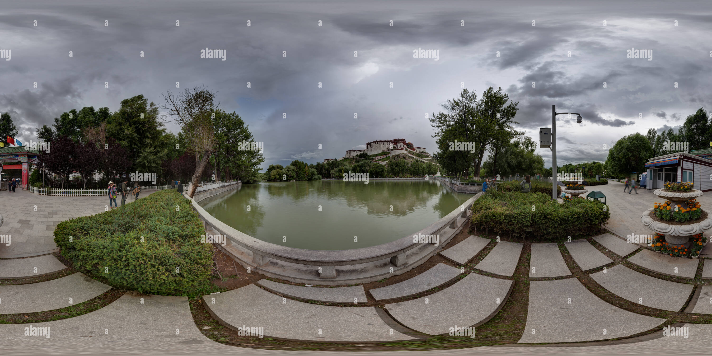 360° view of Tibet - Lhasa - Potala Palace -1-2014 - Alamy