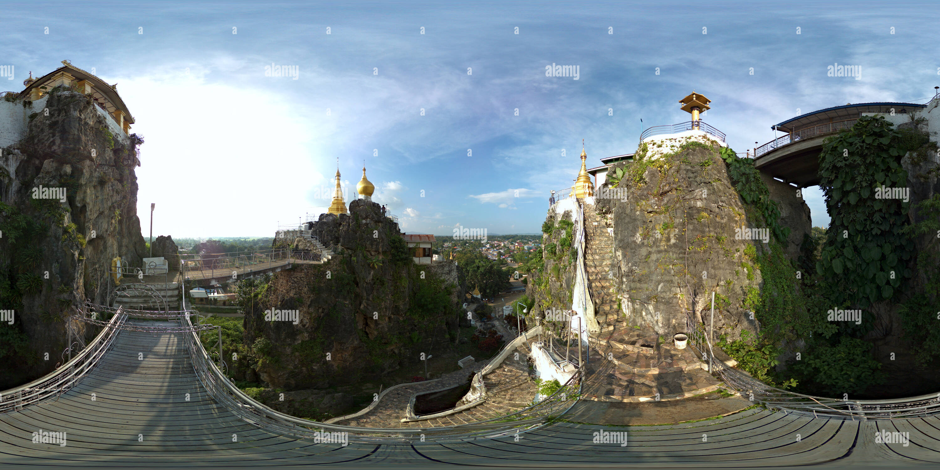 360 degree panoramic view of Loikaw - Taung Kwe Pagoda