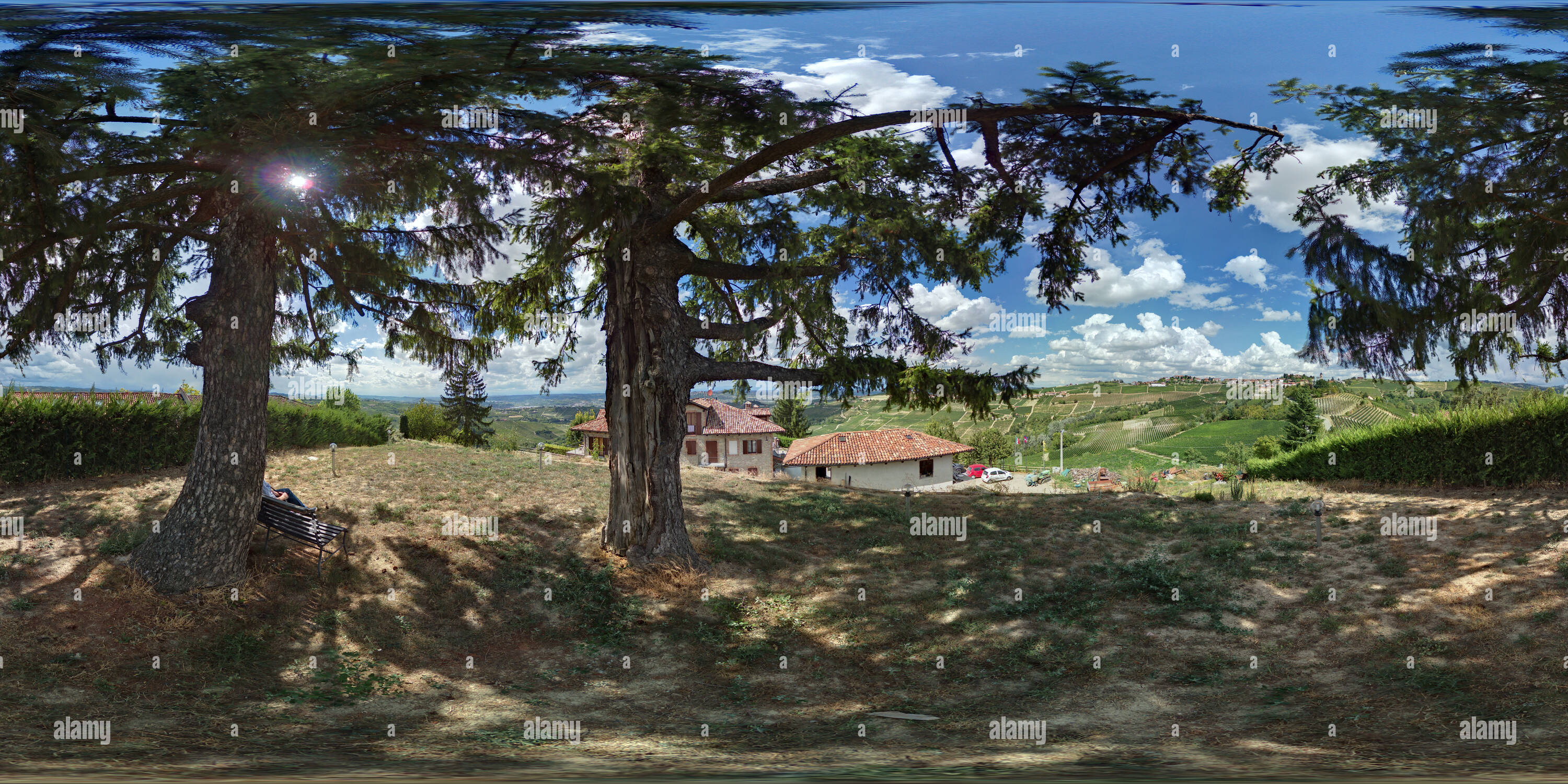 360° view of Treiso Piedmont, Italy Alamy