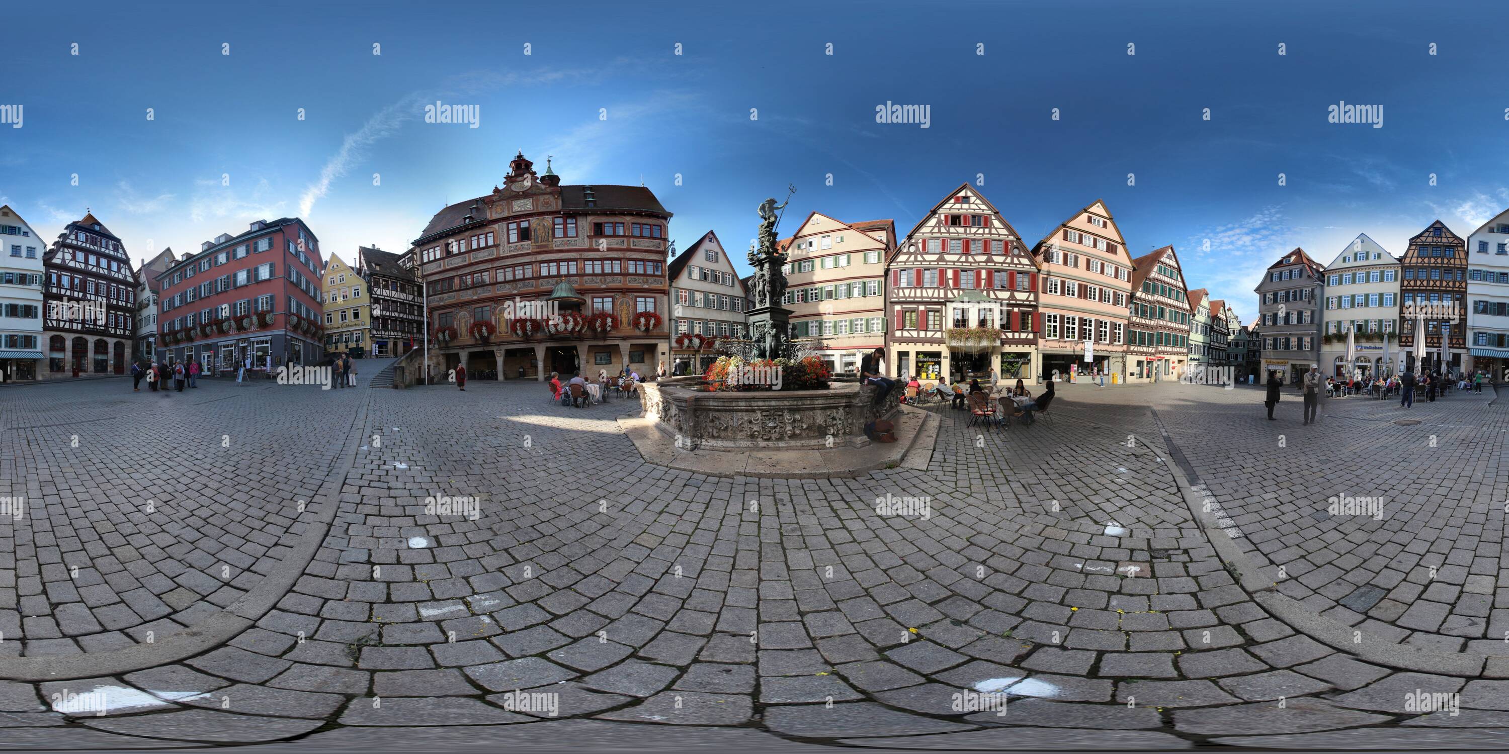 360° view of Tuebingen Center Plaza Alamy