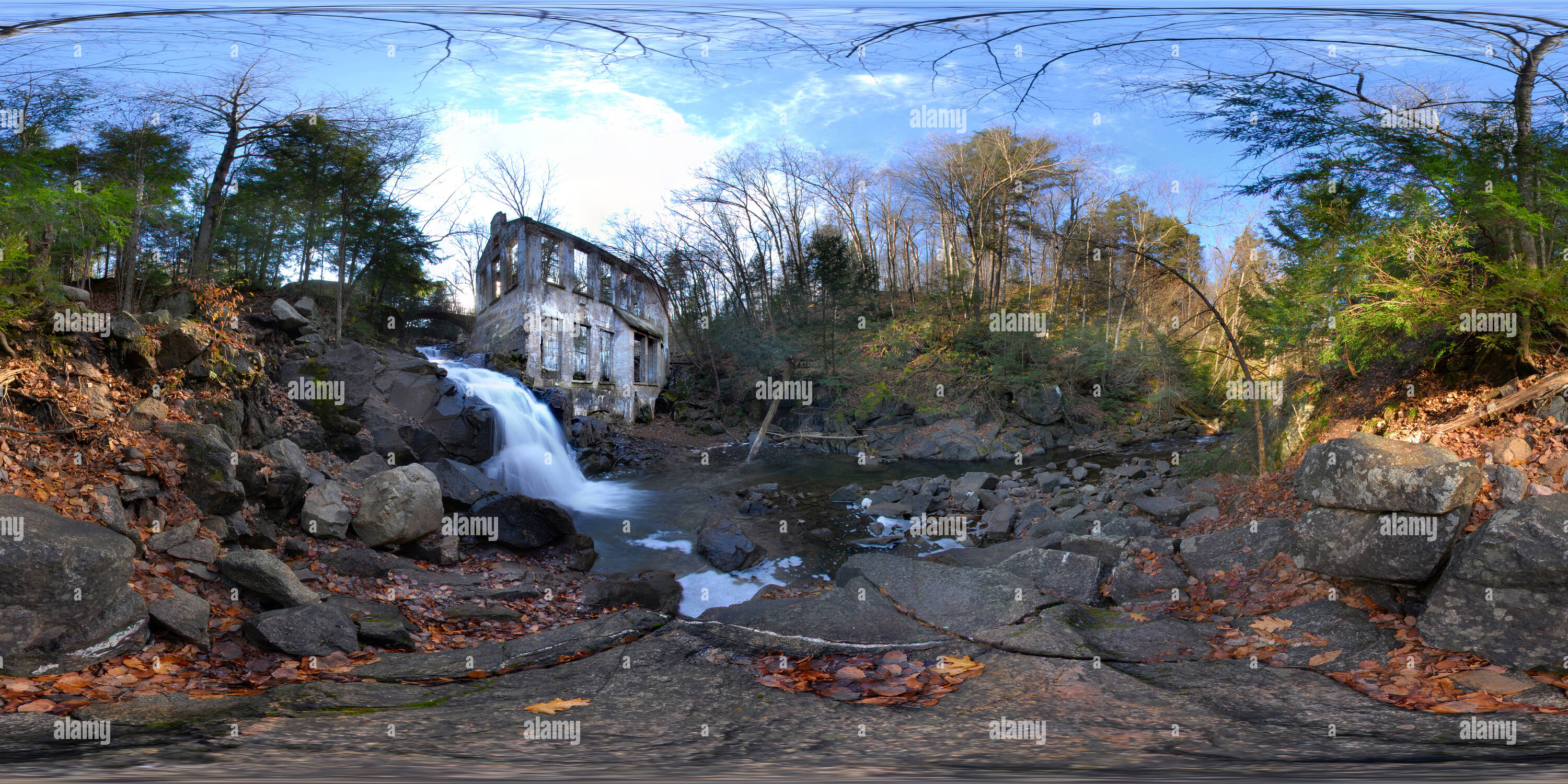 360 degree panoramic view of Abandoned Carbide Mill, Lac Meech, Quebec