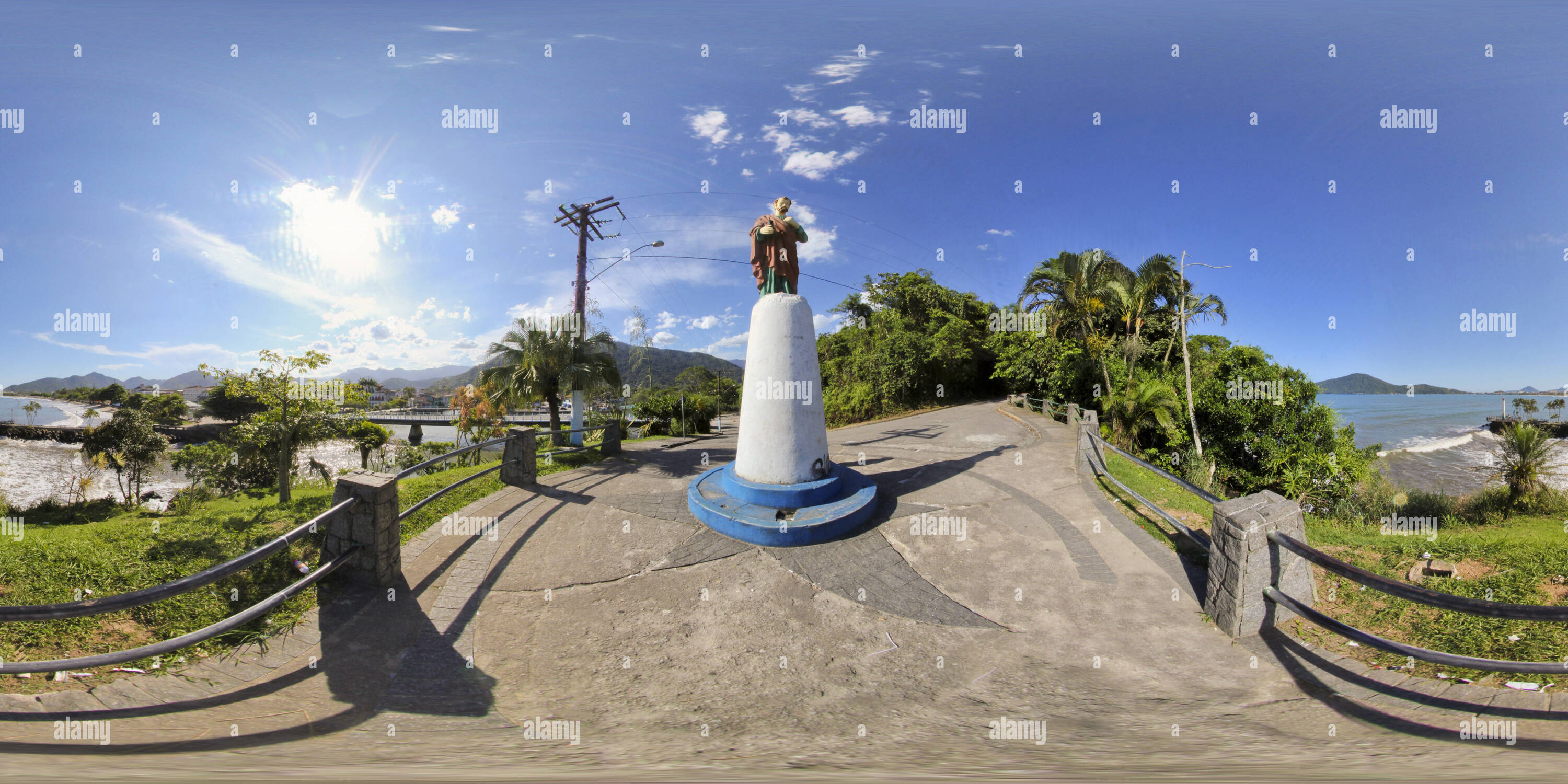 360 degree panoramic view of Estátua de São Pedro