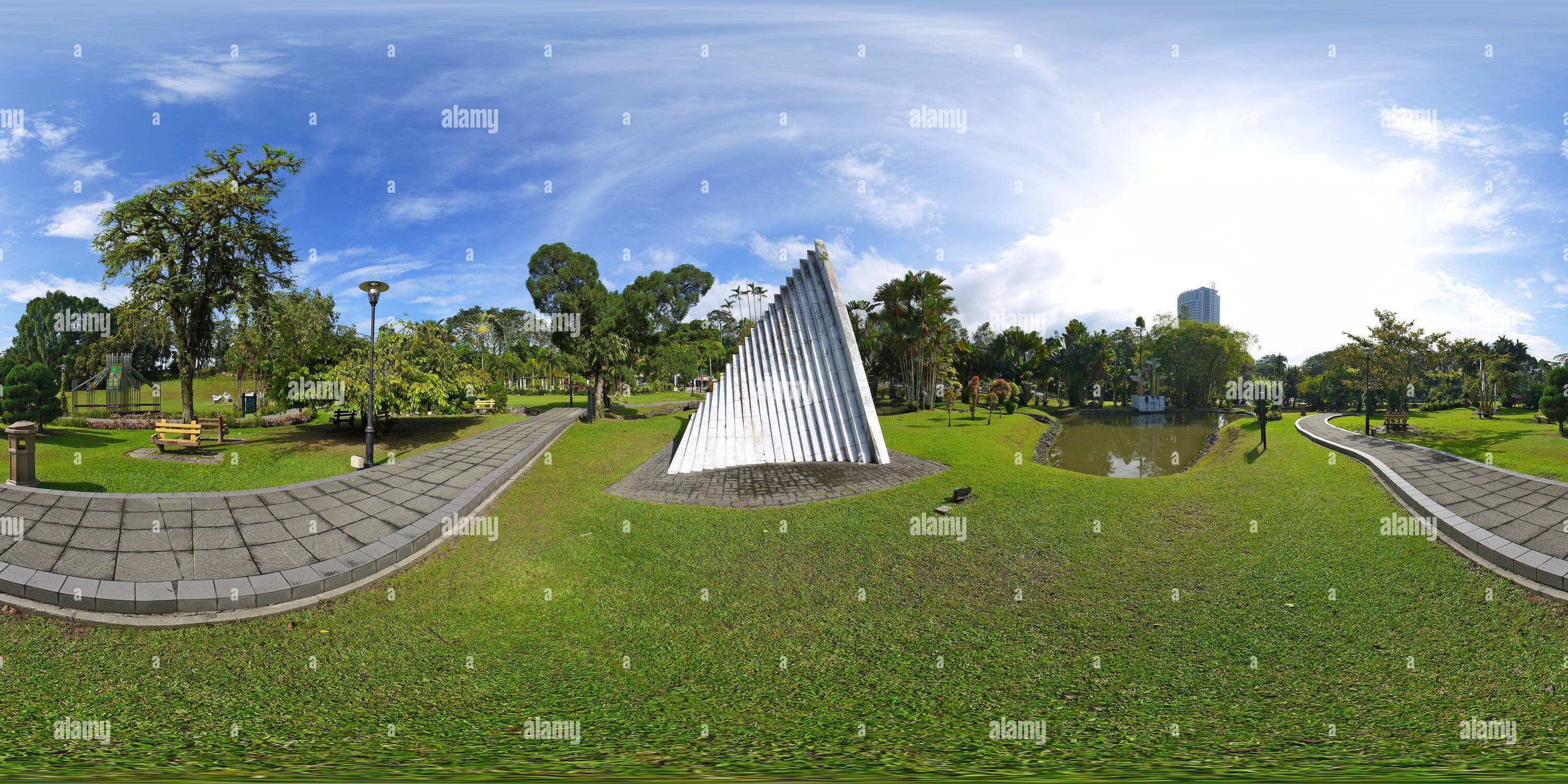 360 degree panoramic view of Asean Sculpture Garden