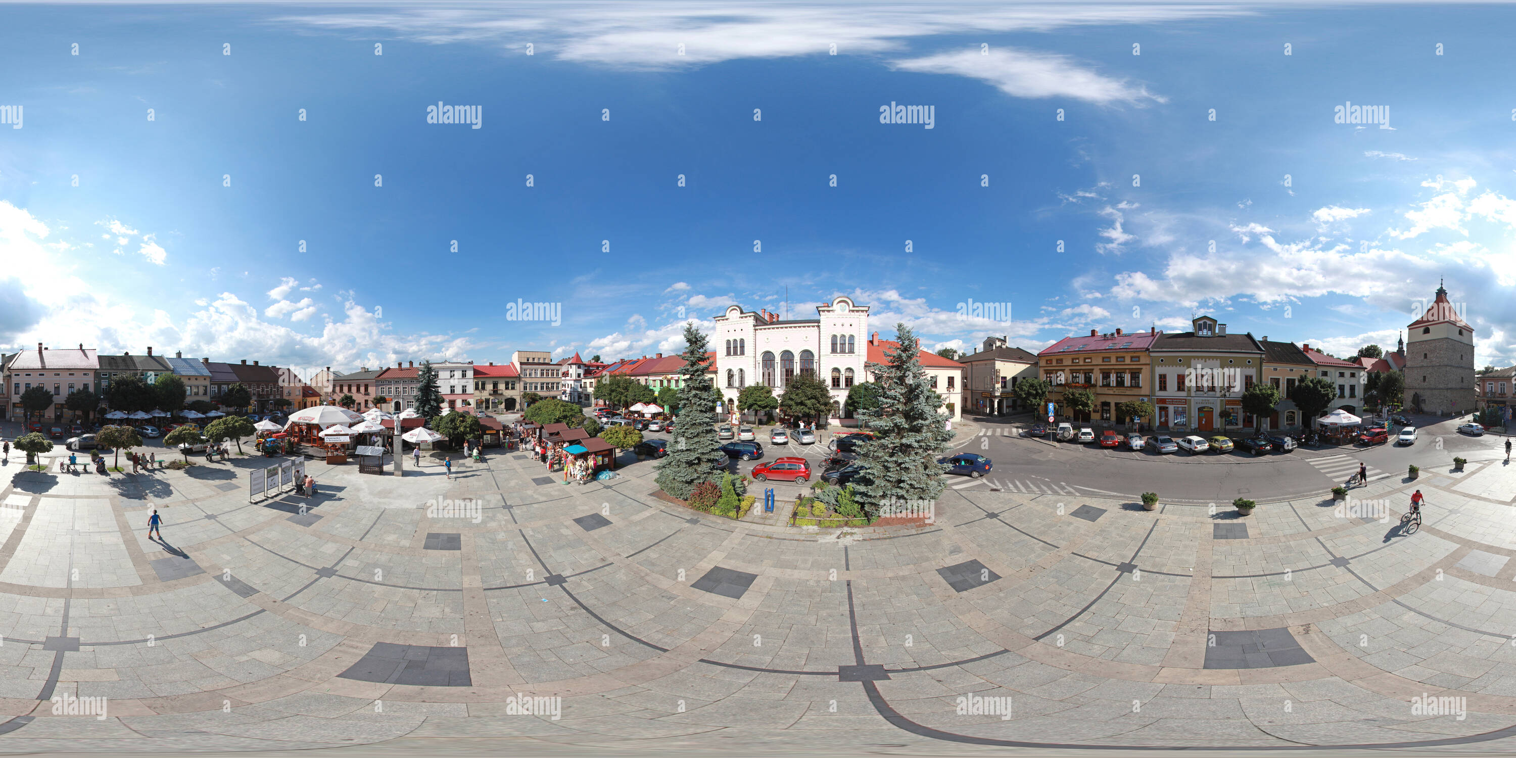 360° view of The Market Square in Żywiec - Alamy