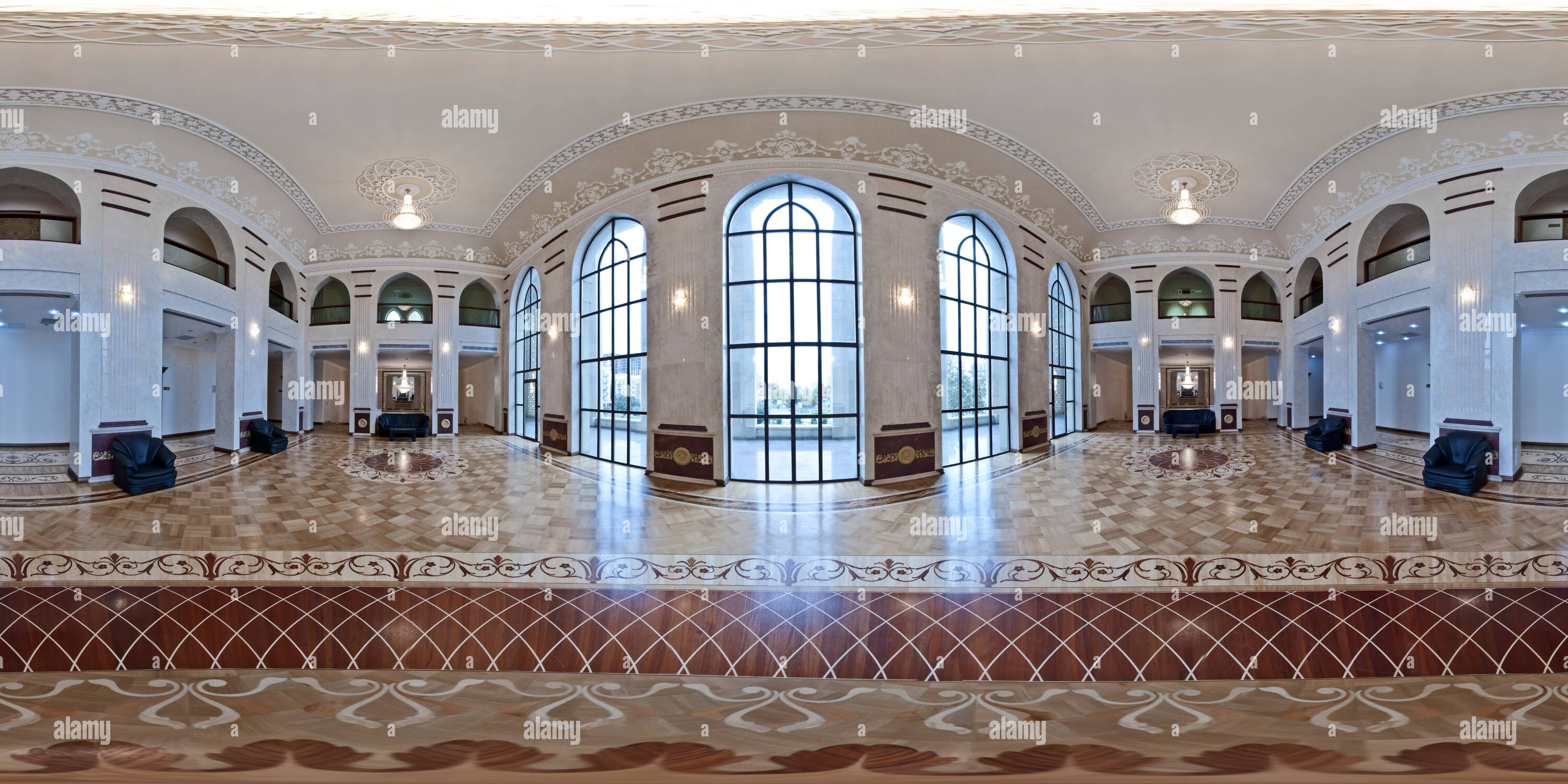 360° View Of Foye 1 Floor Azerbaijan State Academic Drama Theatre