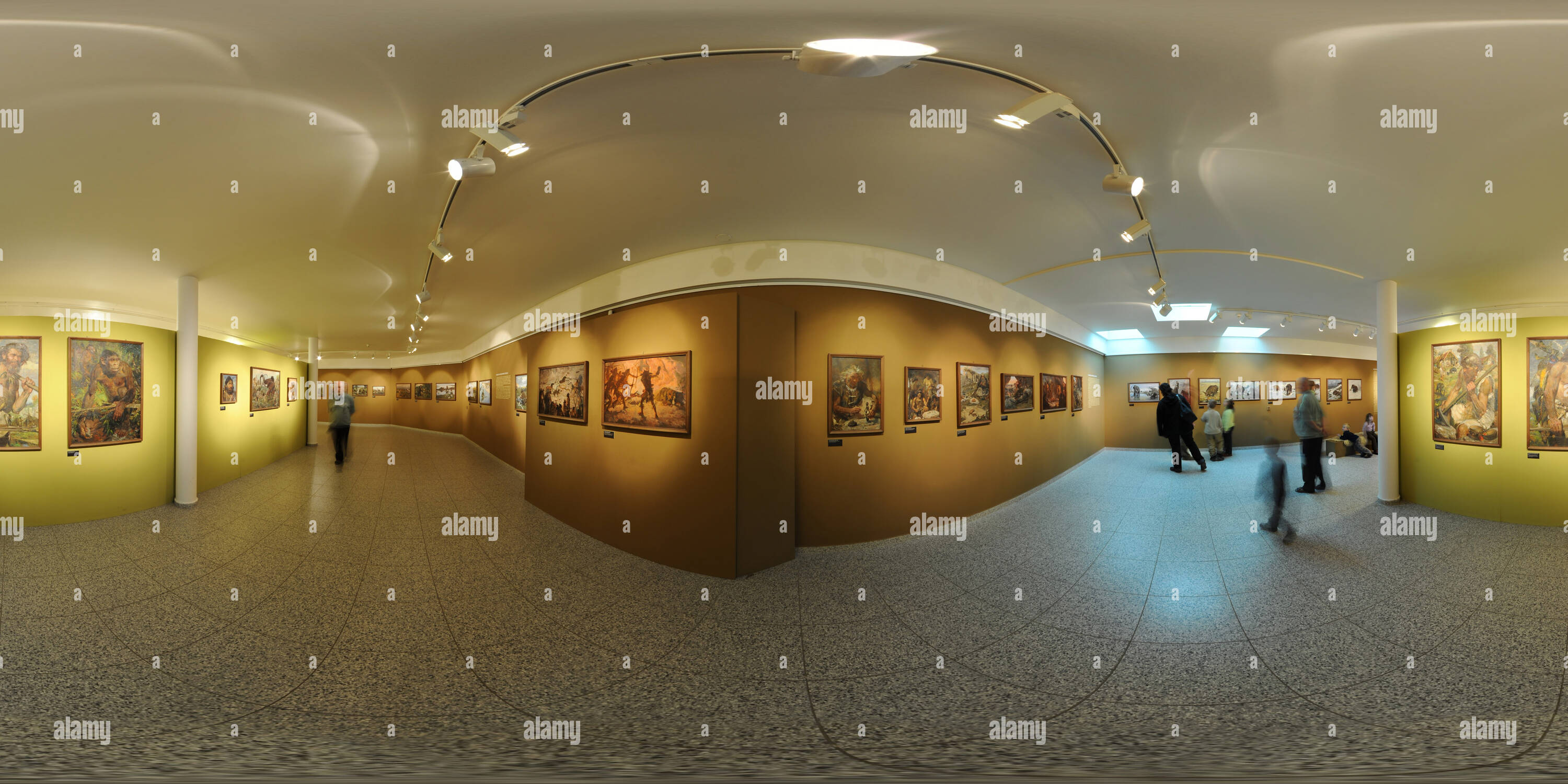 360 degree panoramic view of Zdenek Burian , Exhibition in Anthropos 2012