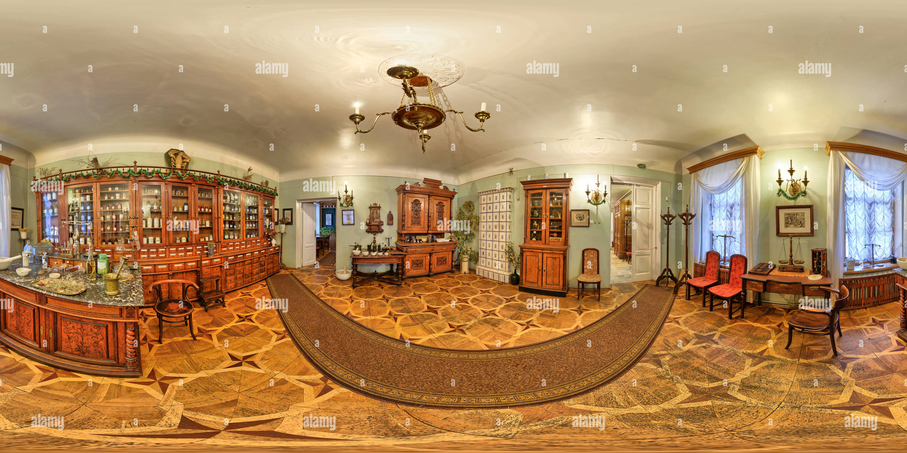 360° view of Pharmacy Museum, Pharmacy Lab Alamy