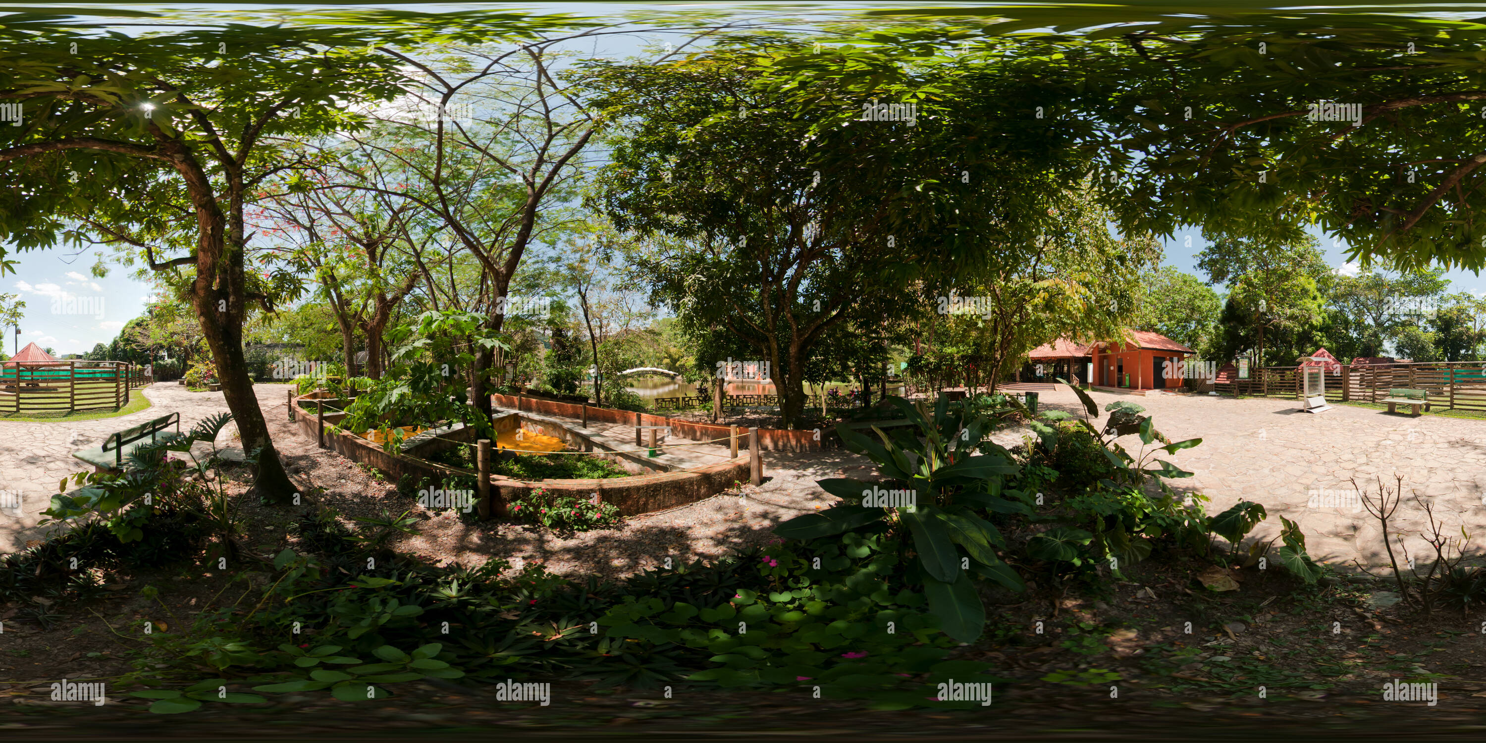 360 degree panoramic view of Zona de Tortugas y Venados en el Bioparque Los Ocarros