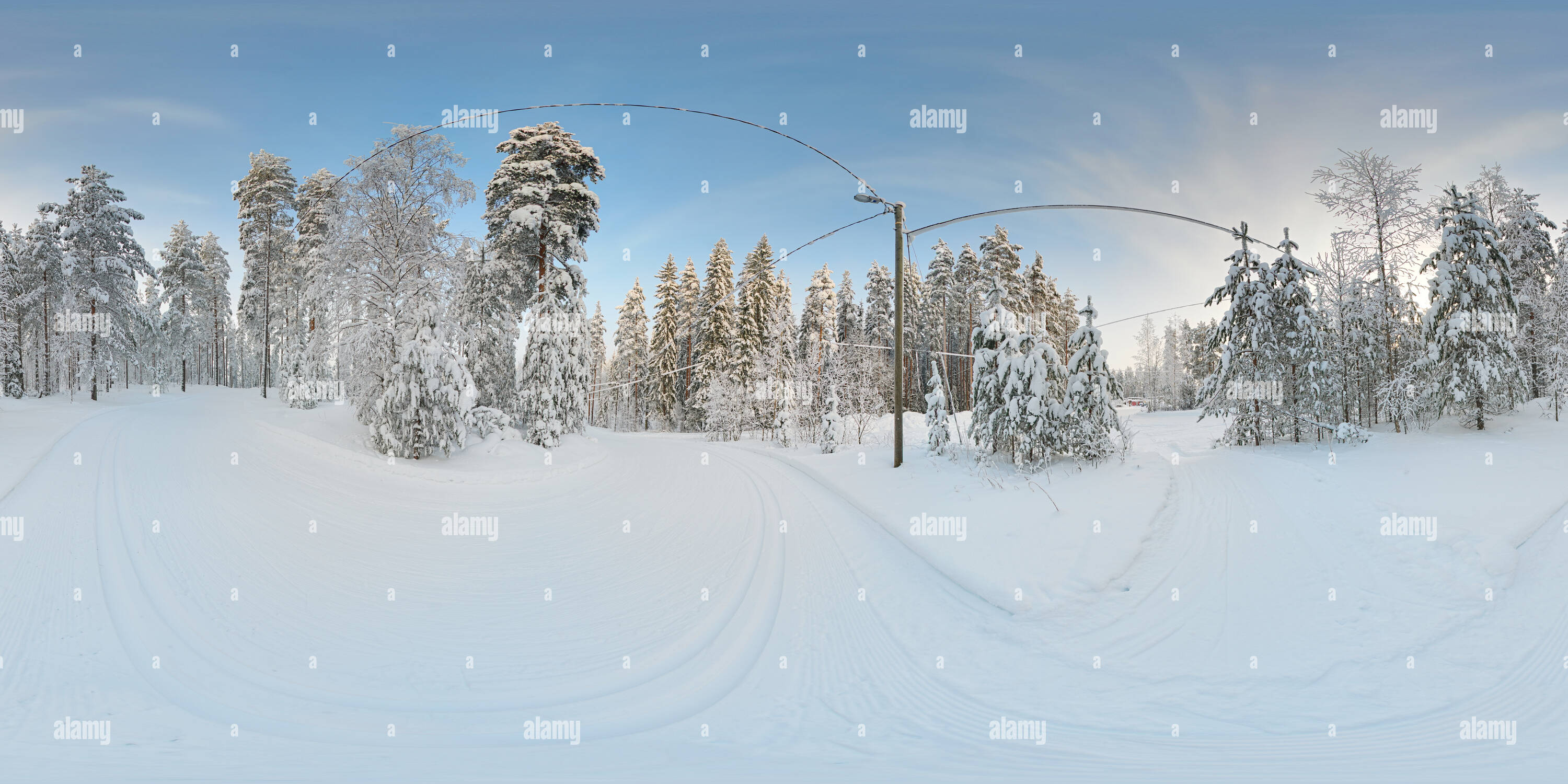 360° view of Patakukkula 2.1km ski track, panorama 17 of 20 Alamy