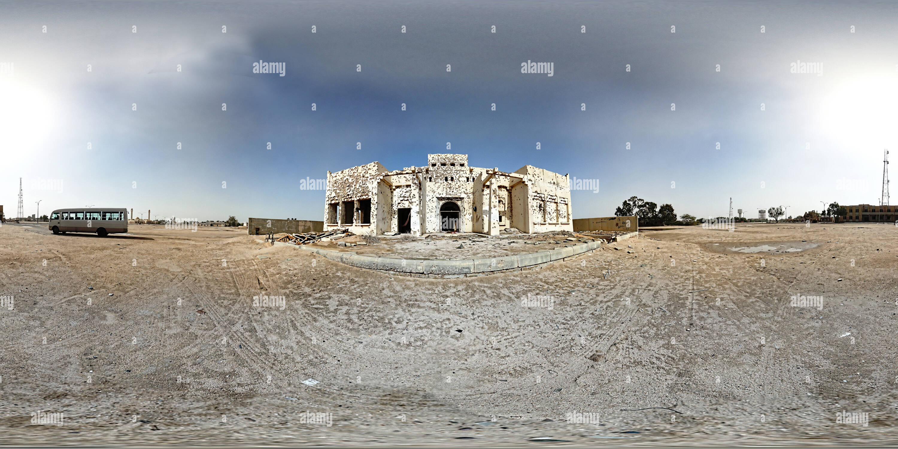 360 degree panoramic view of Failaka Island - Destroyed Bank