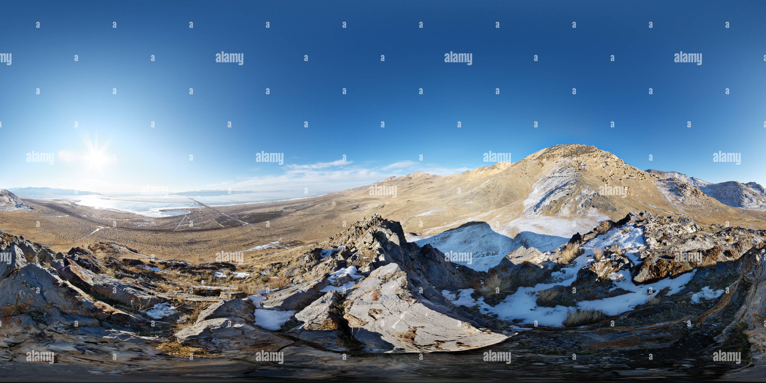 360° view of Stansbury Island, Great Salt Lake, Utah, USA Alamy