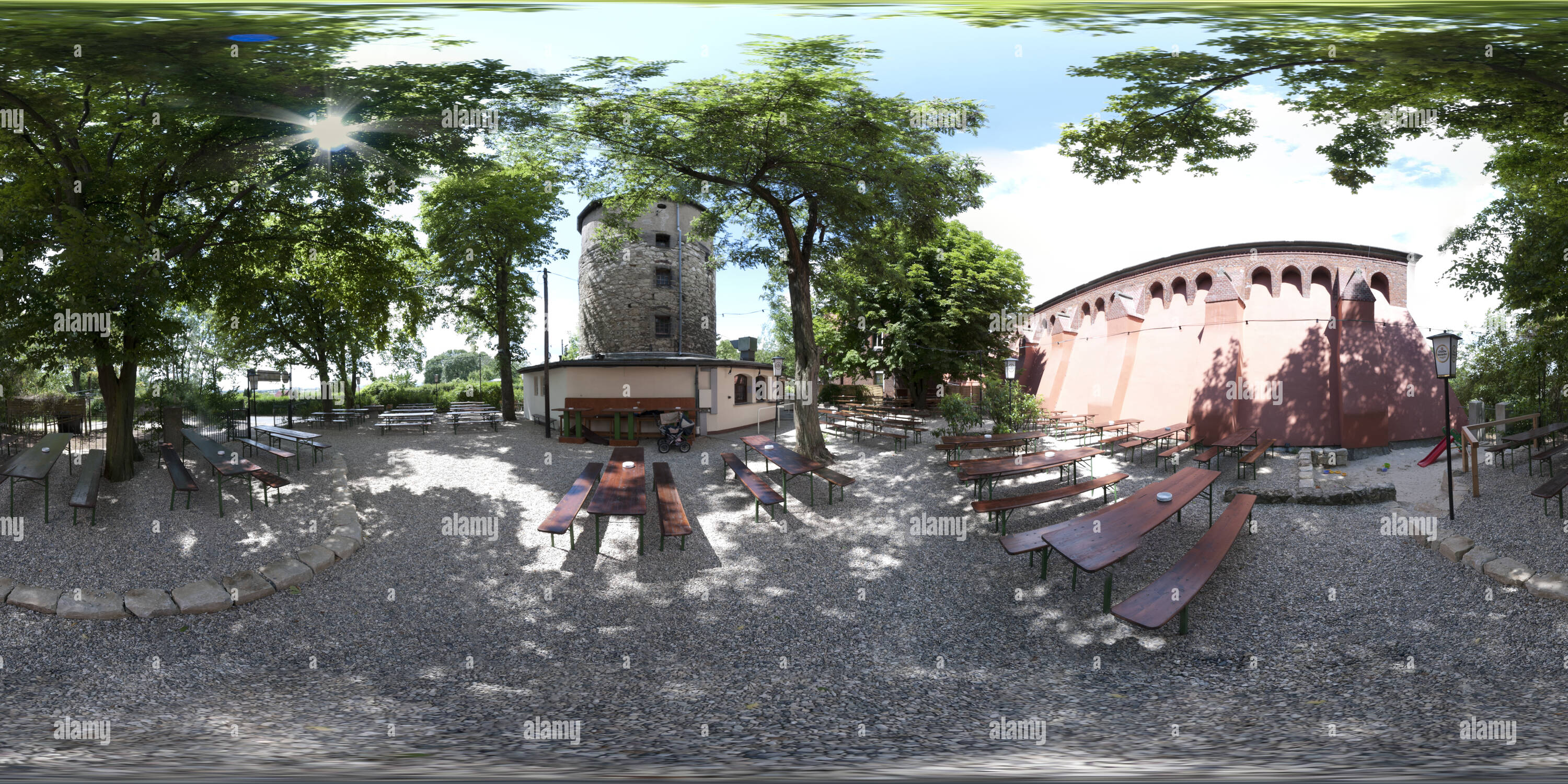 360 degree panoramic view of Biergarten Lindener Turm