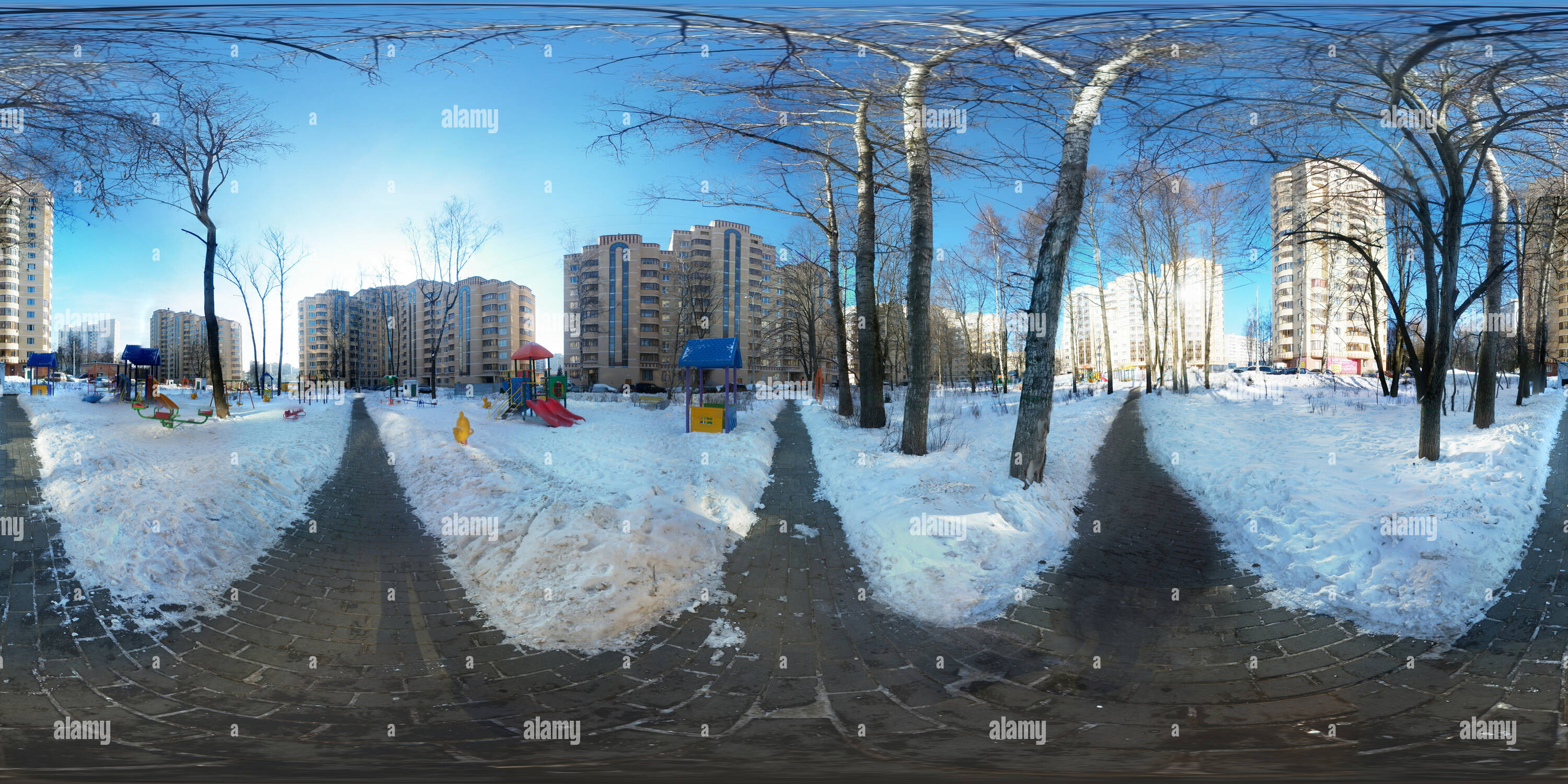 360 degree panoramic view of Zelenograd 1-mkr