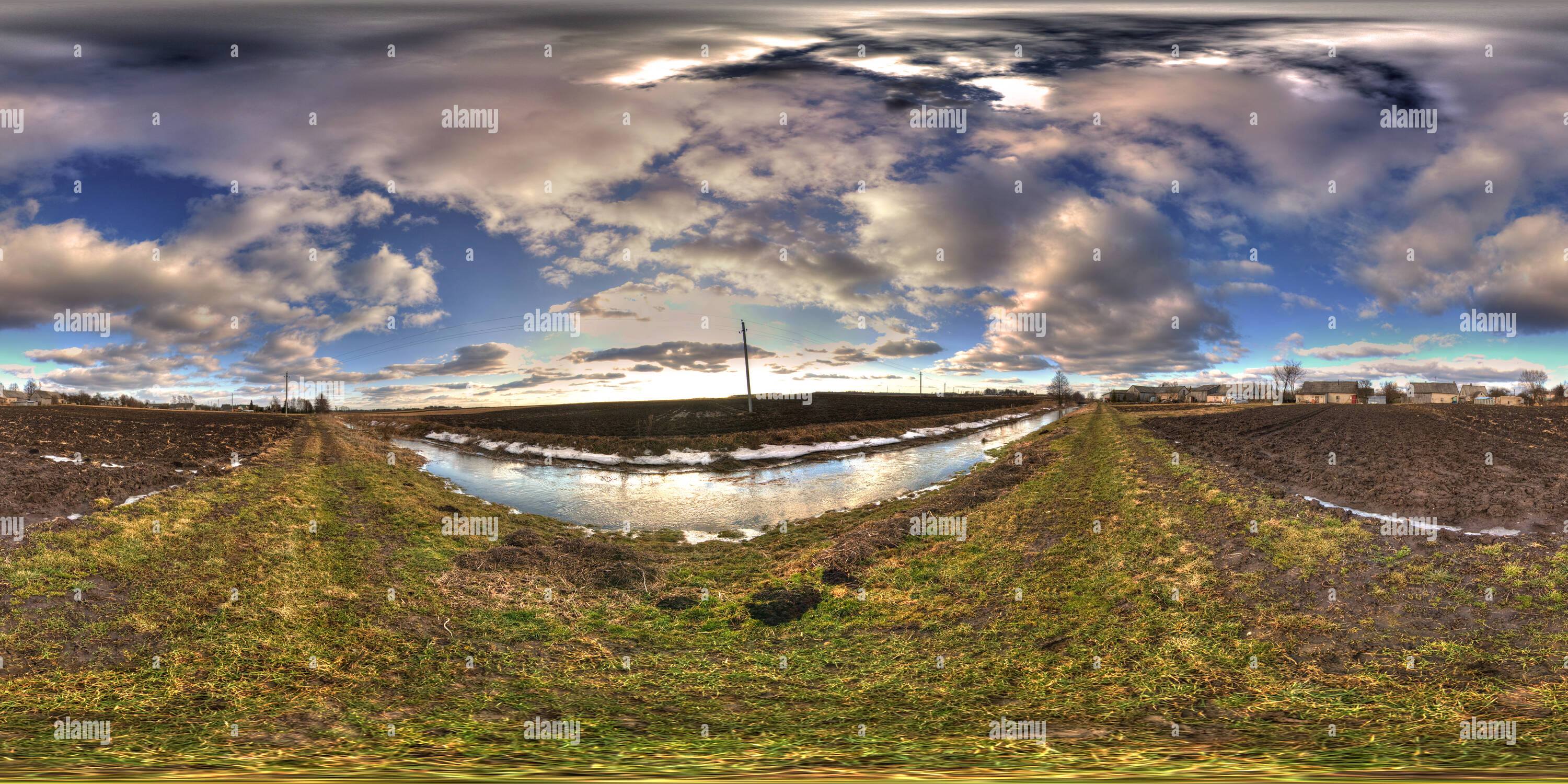 360° view of Spring in Tautkaiciai - Alamy