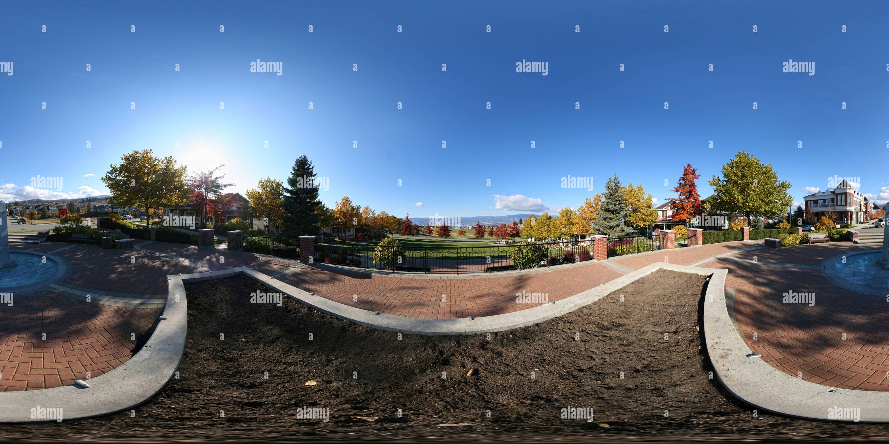 360° view of Kettle Valley Main Street Park Alamy