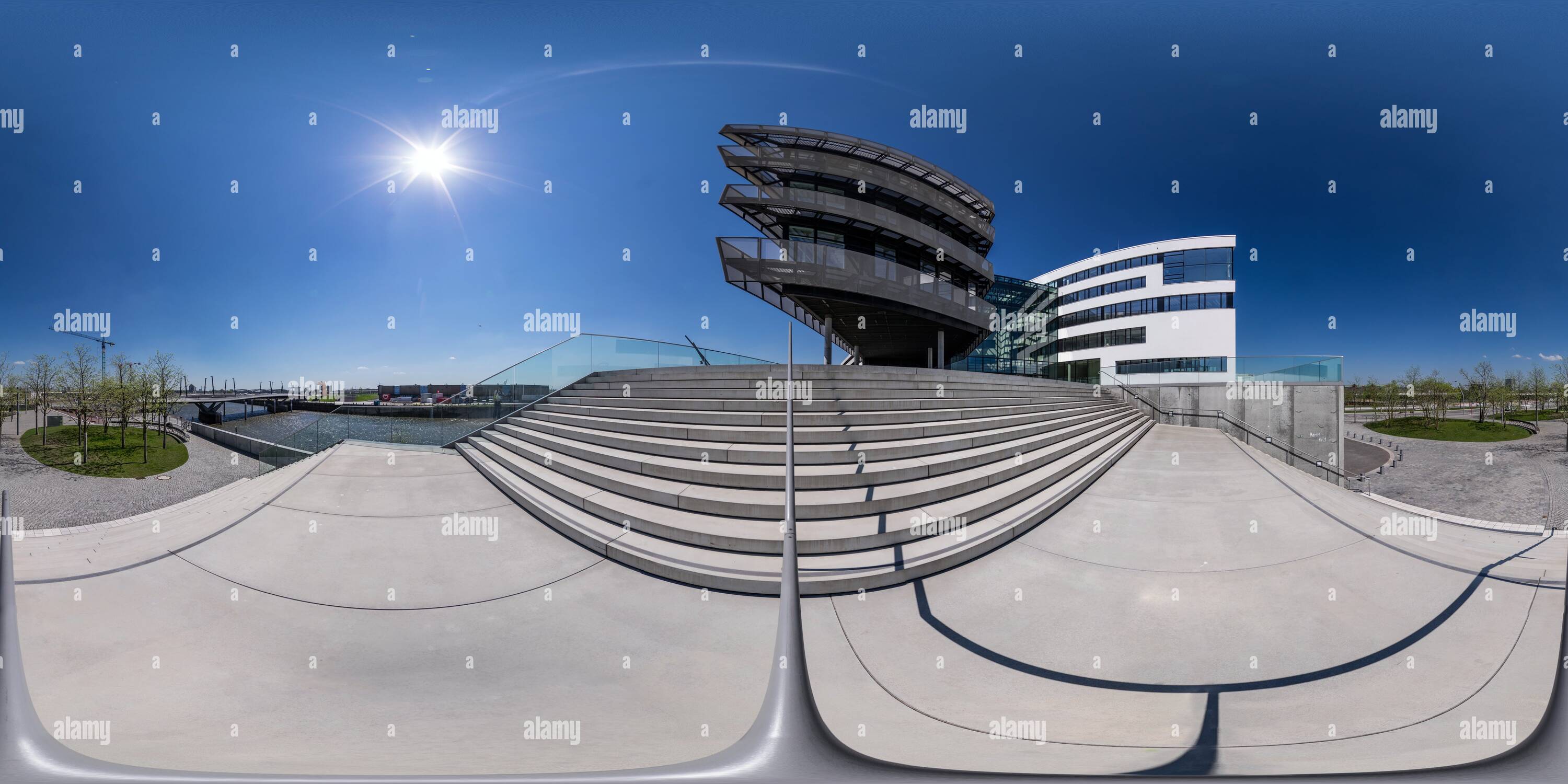 360 degree panoramic view of Hafencity Universitiy