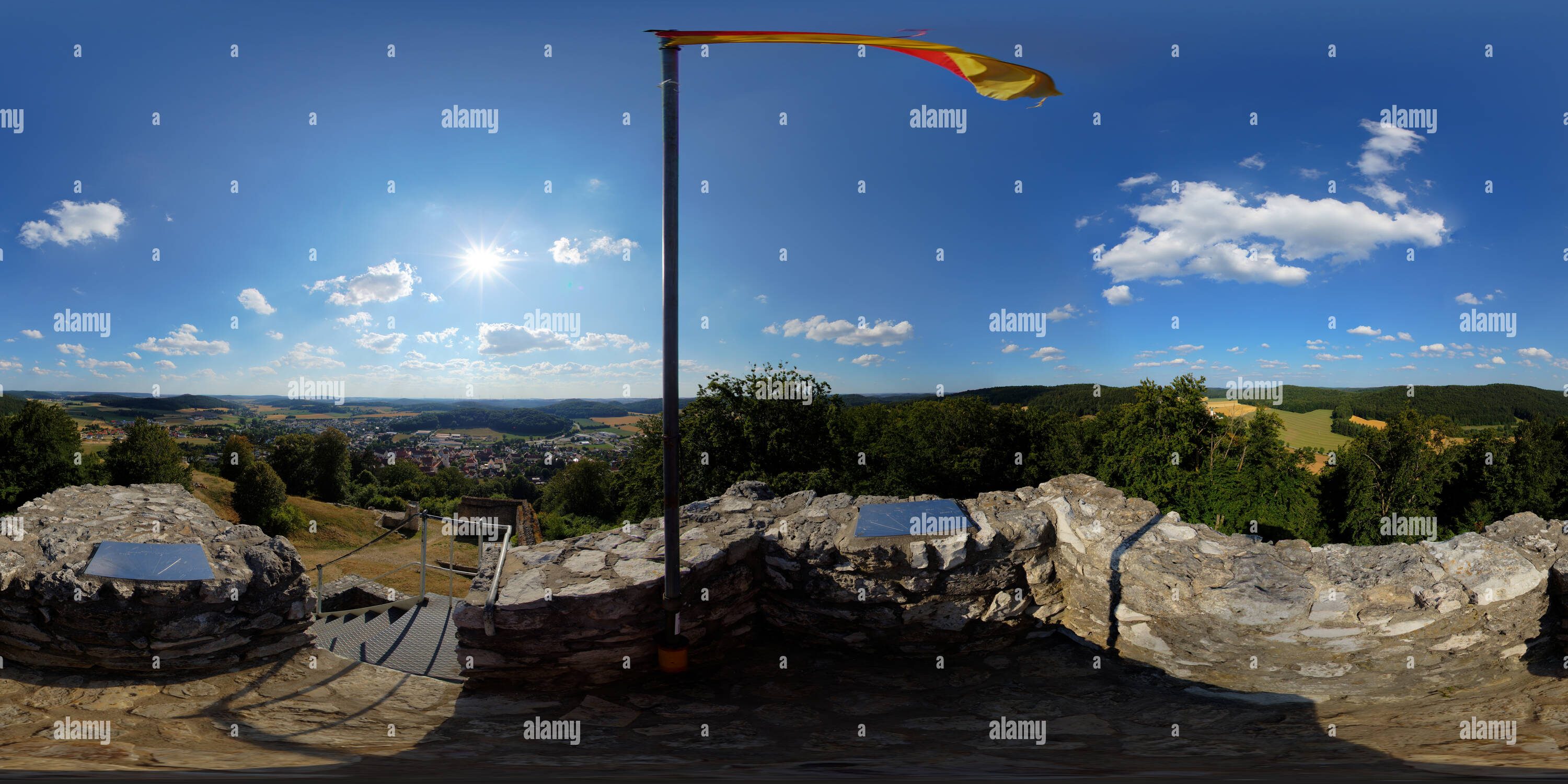 360 degree panoramic view of Burgruine Velburg