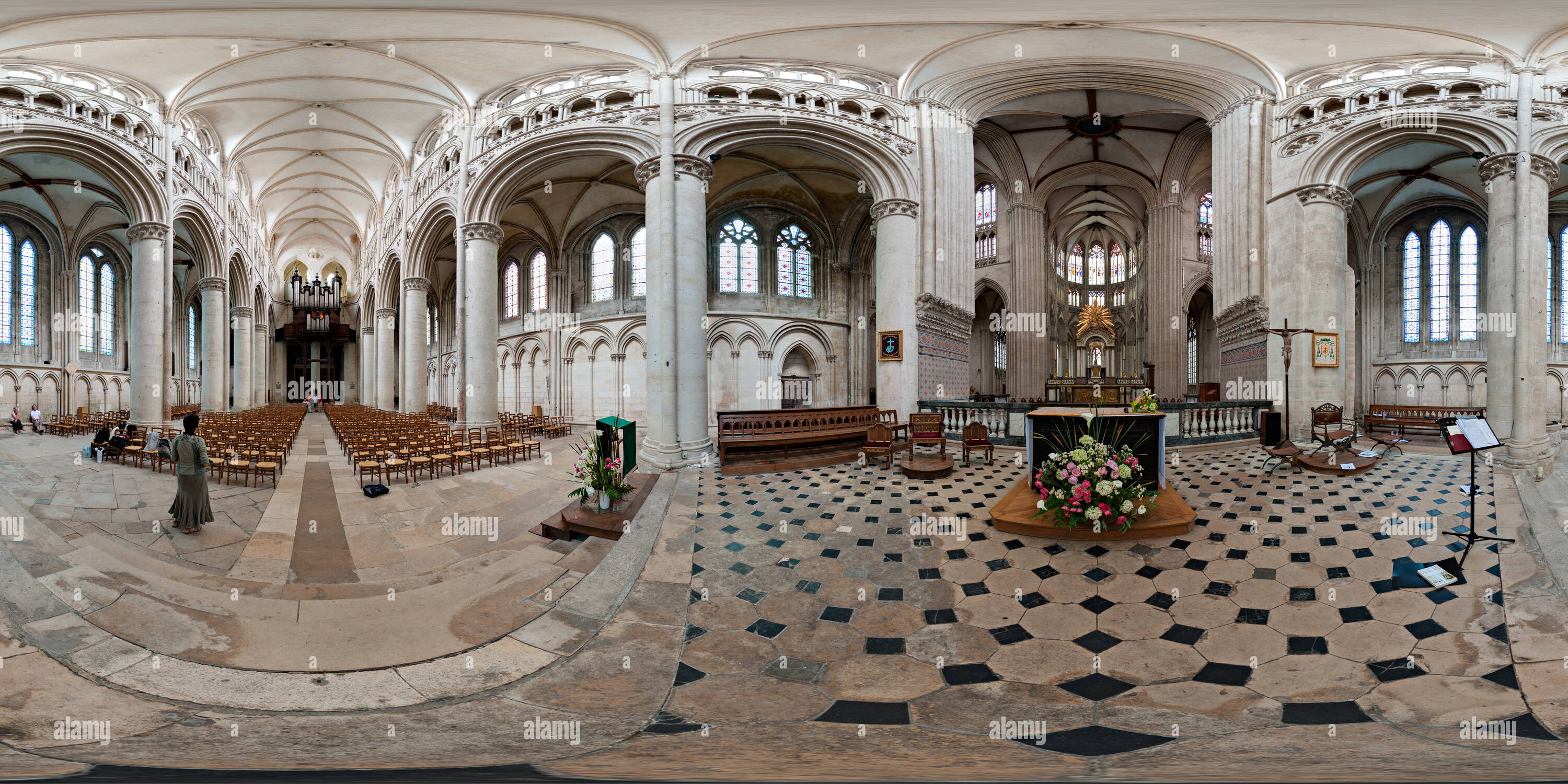 360° view of Sées Cathedral, France Alamy