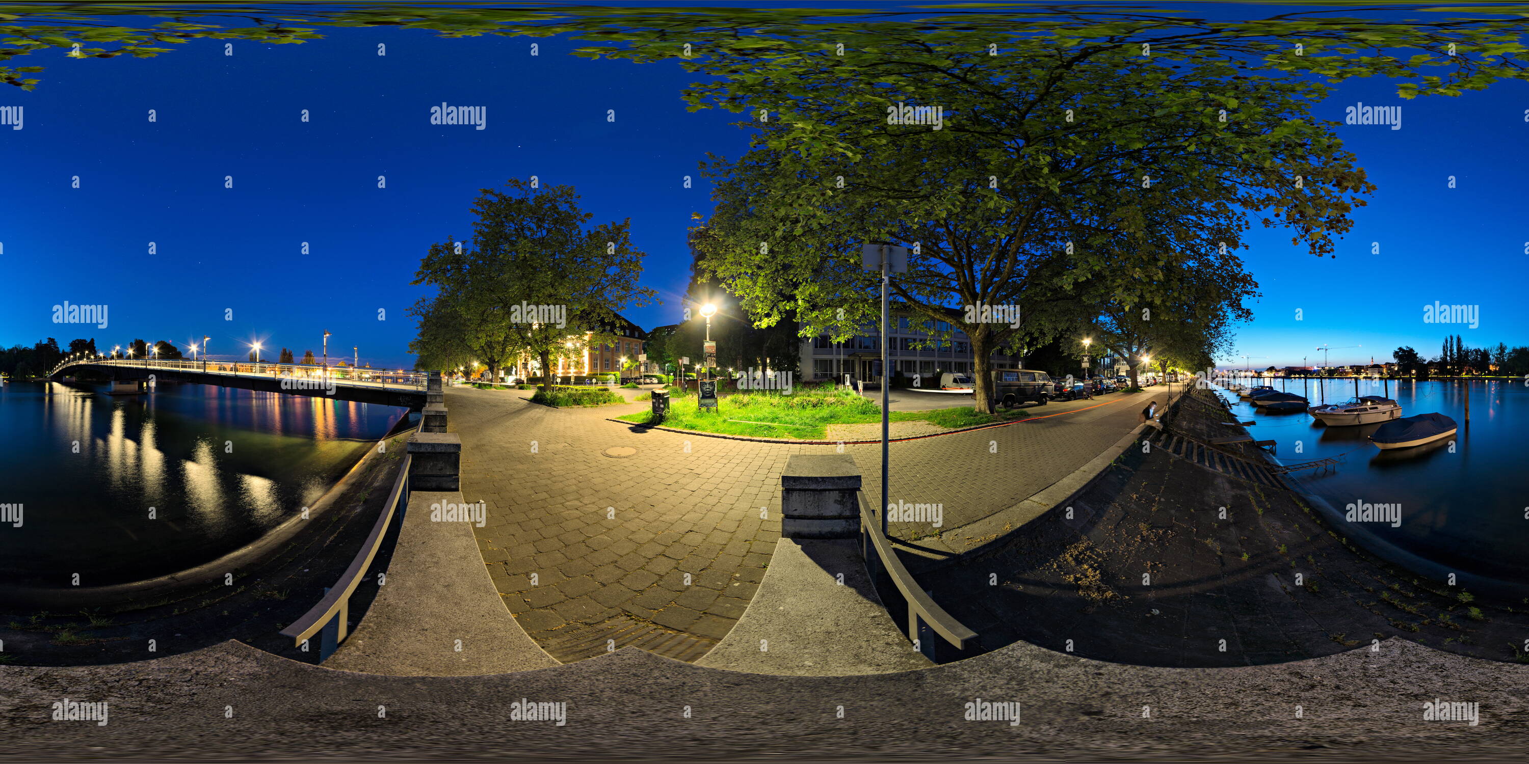 360° view of Bicycle Bridge (Fahrradbrücke), Konstanz, Germany Alamy