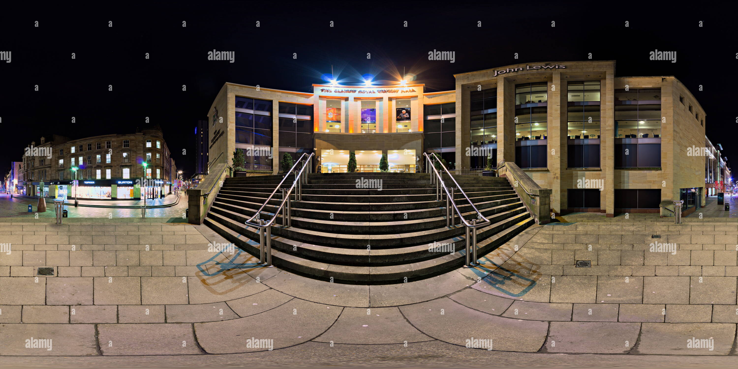 360° view of Steps of the Royal Concert Hall, Glasgow Alamy