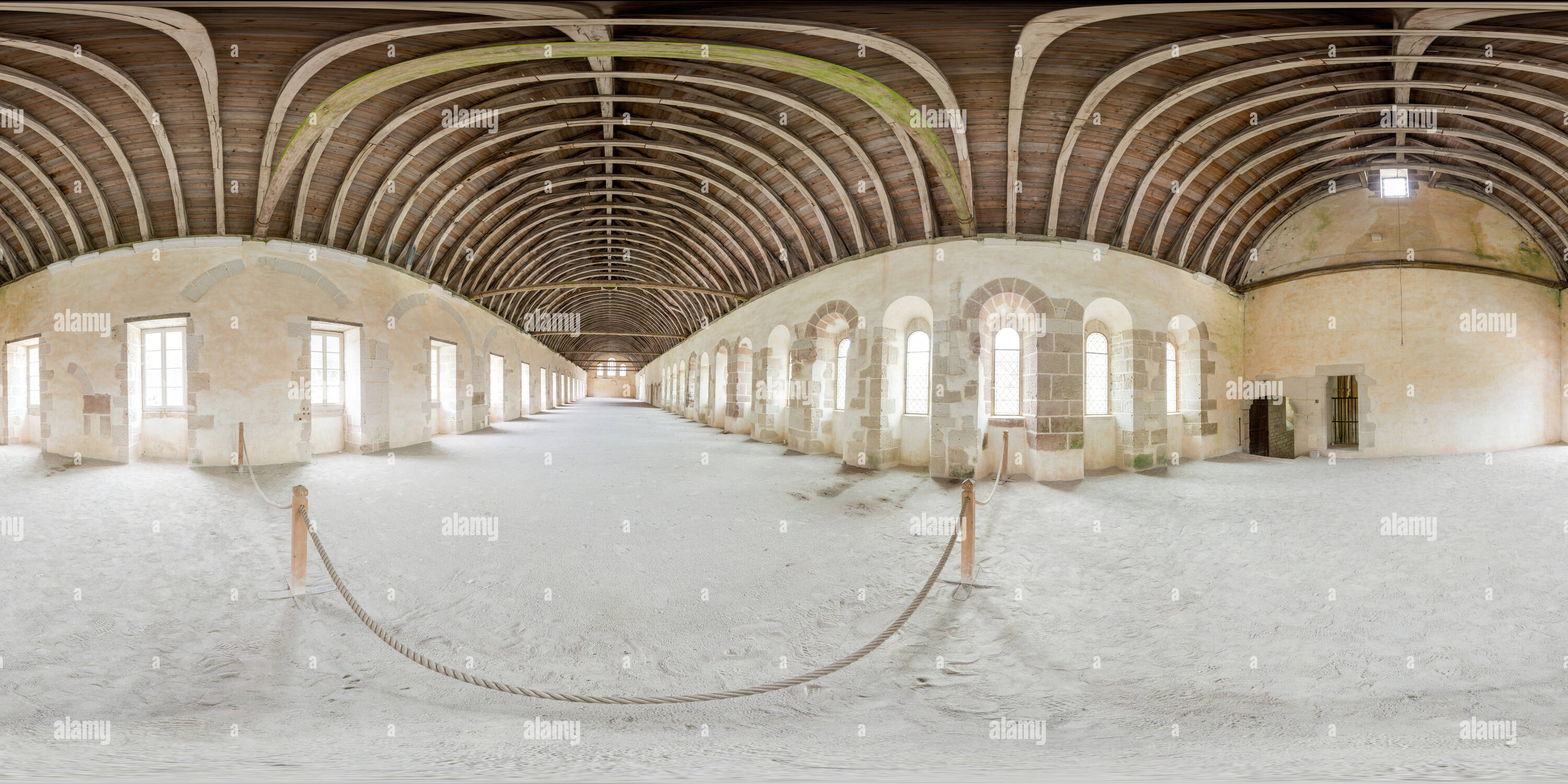 360 degree panoramic view of Fontenay Abbey  The upper Abbatiale