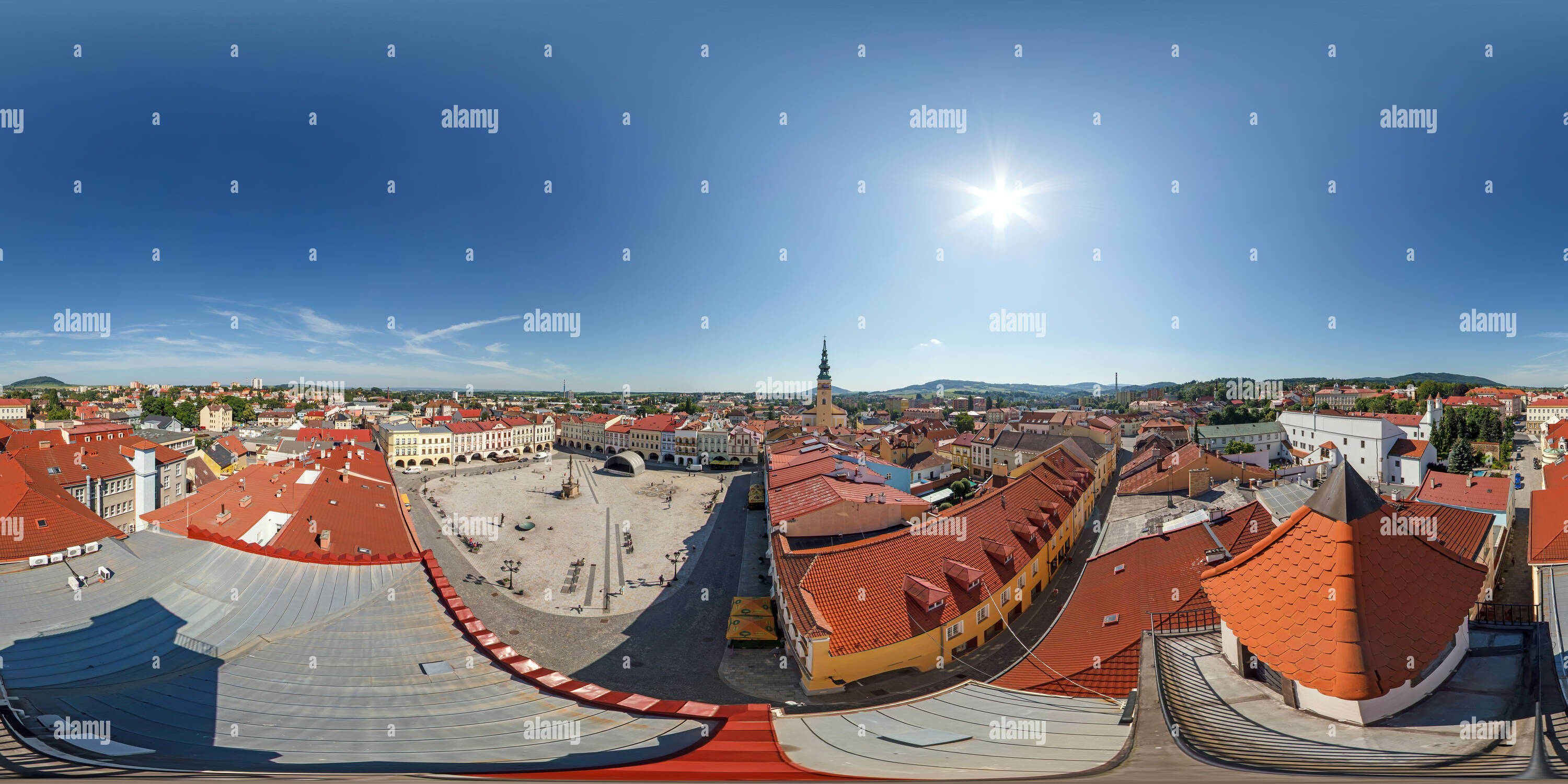 360 degree panoramic view of Masarykovo náměstí v Novém Jičíně