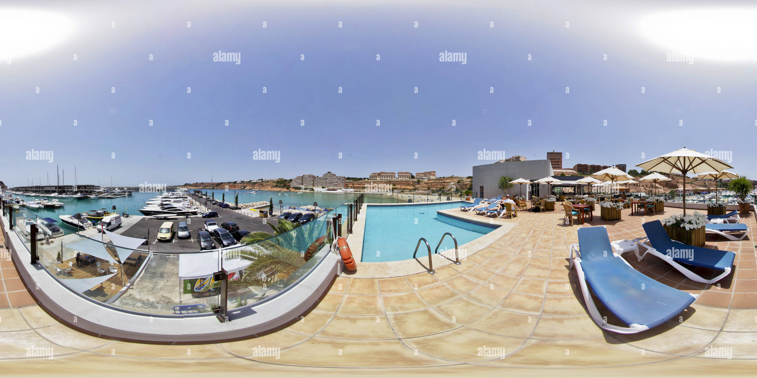 360-view-of-marina-port-adriano-in-mallorca-alamy