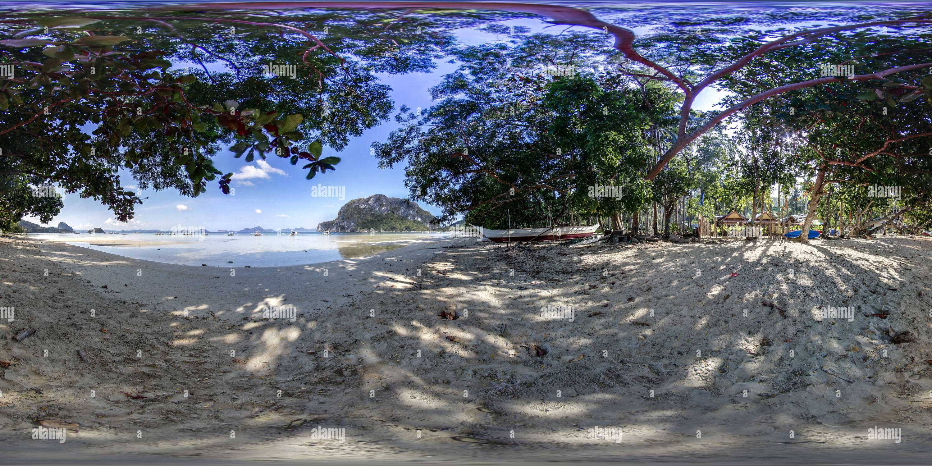 360?? view of beach in el nido corong corong Alamy